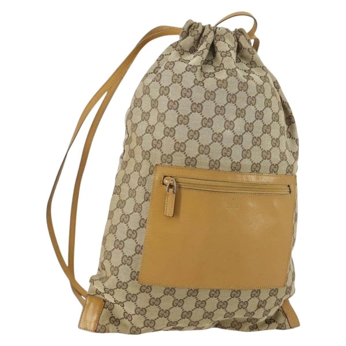 Gucci Gucci Drawstring Backpack GG Canvas Size ONE SIZE - 17 Thumbnail