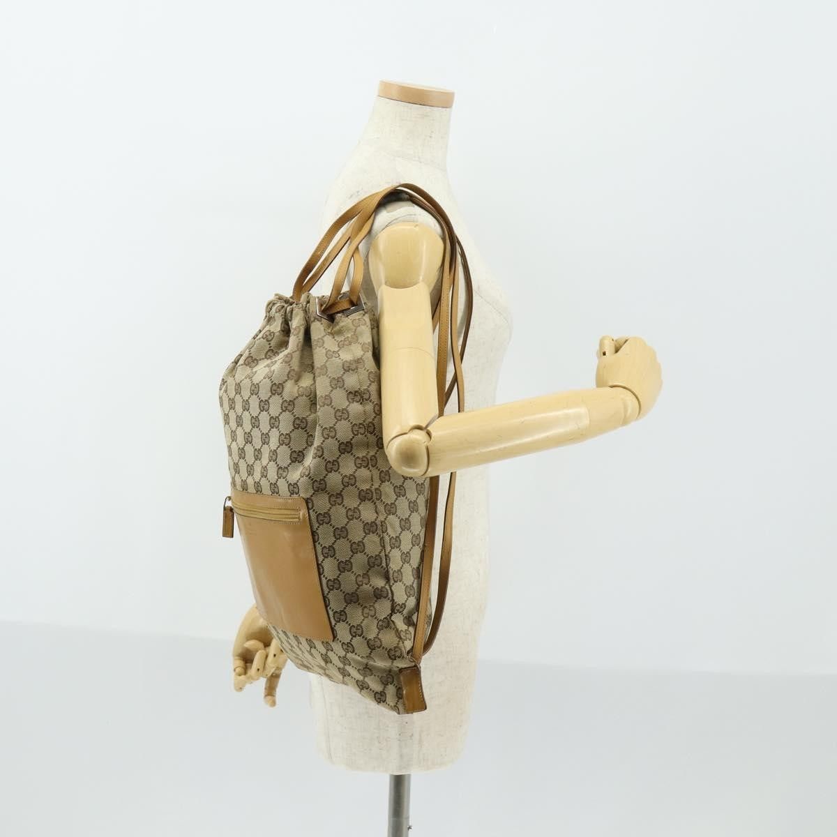 Gucci Gucci Drawstring Backpack GG Canvas Size ONE SIZE - 13 Thumbnail