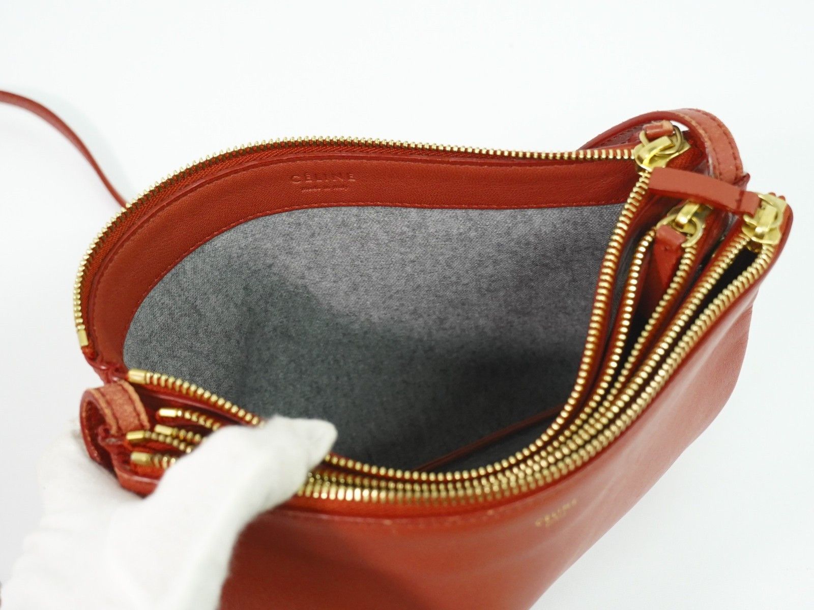 Celine Celine Trio Crossbody Bag Leather Size ONE SIZE - 15 Thumbnail