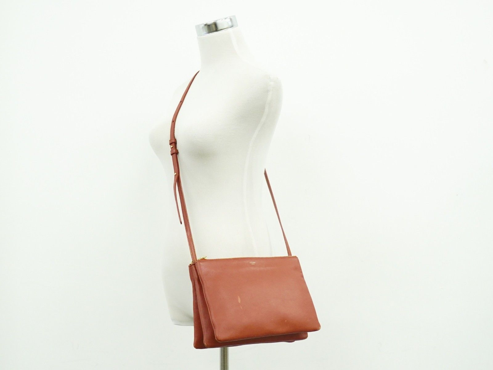 Celine Celine Trio Crossbody Bag Leather Size ONE SIZE - 10 Thumbnail