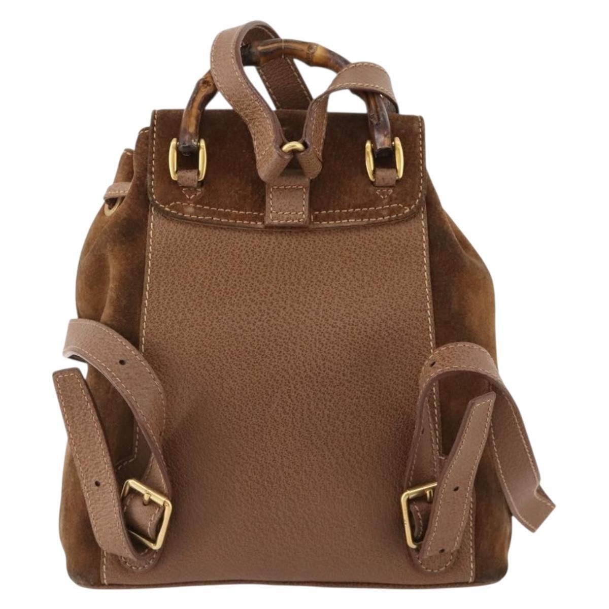 Gucci Gucci Gucci bamboo backpack daim Size ONE SIZE - 2 Thumbnail