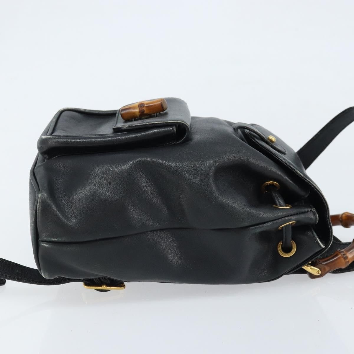 Gucci Gucci Vintage Bamboo Backpack Leather Size ONE SIZE - 3 Thumbnail