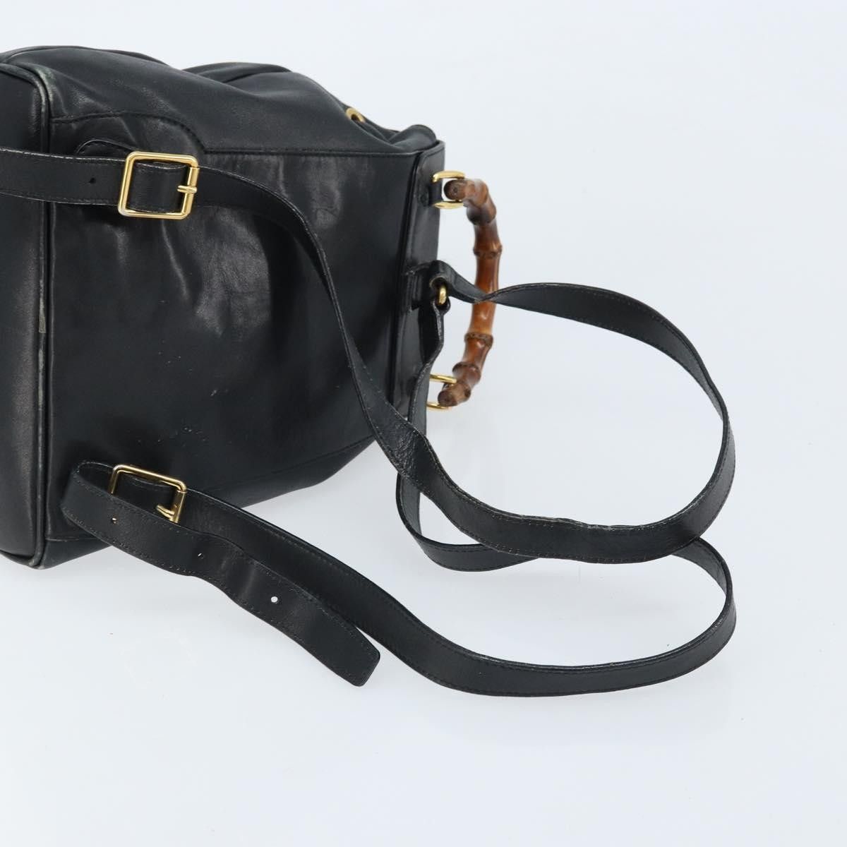 Gucci Gucci Vintage Bamboo Backpack Leather Size ONE SIZE - 7 Thumbnail