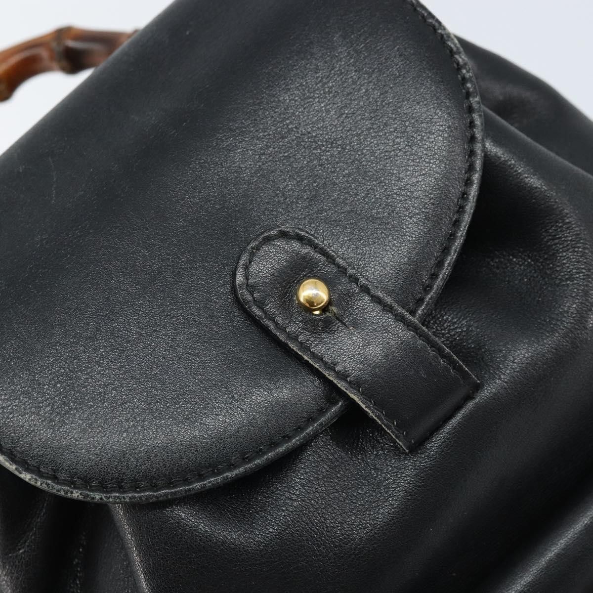 Gucci Gucci Vintage Bamboo Backpack Leather Size ONE SIZE - 20 Thumbnail