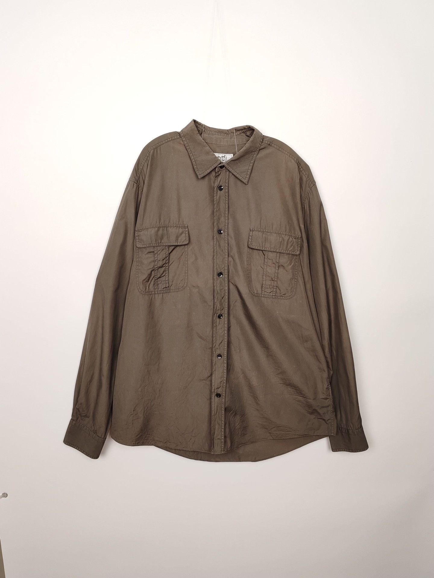 Hermes Hermes Cotton Button Up Shirt Size L Size US L / EU 52-54 / 3 - 2 Thumbnail