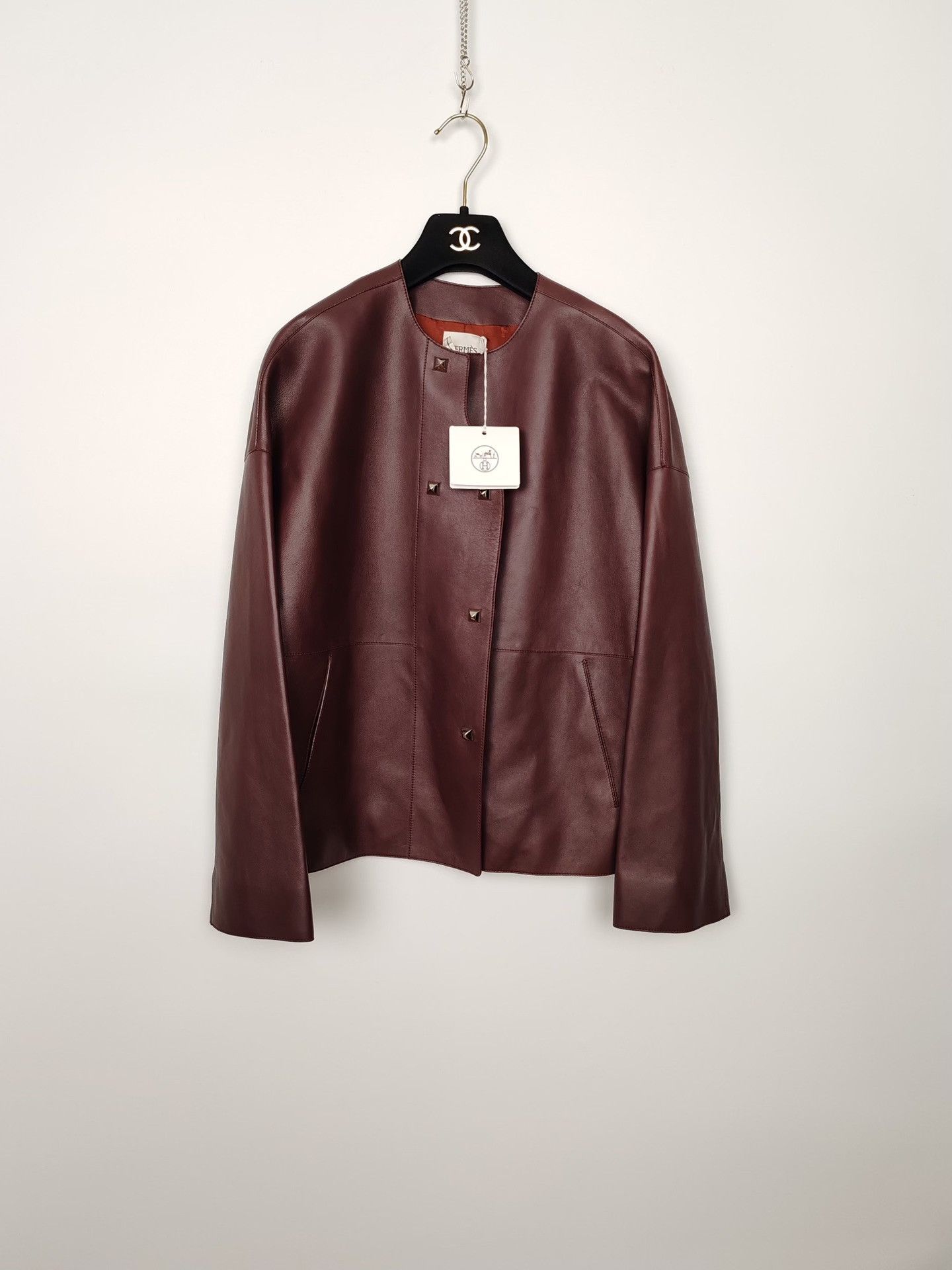 Hermes Hermes Lambskin Leather Jacket Size 34 Size XS / US 0-2 / IT 36-38 - 2 Thumbnail