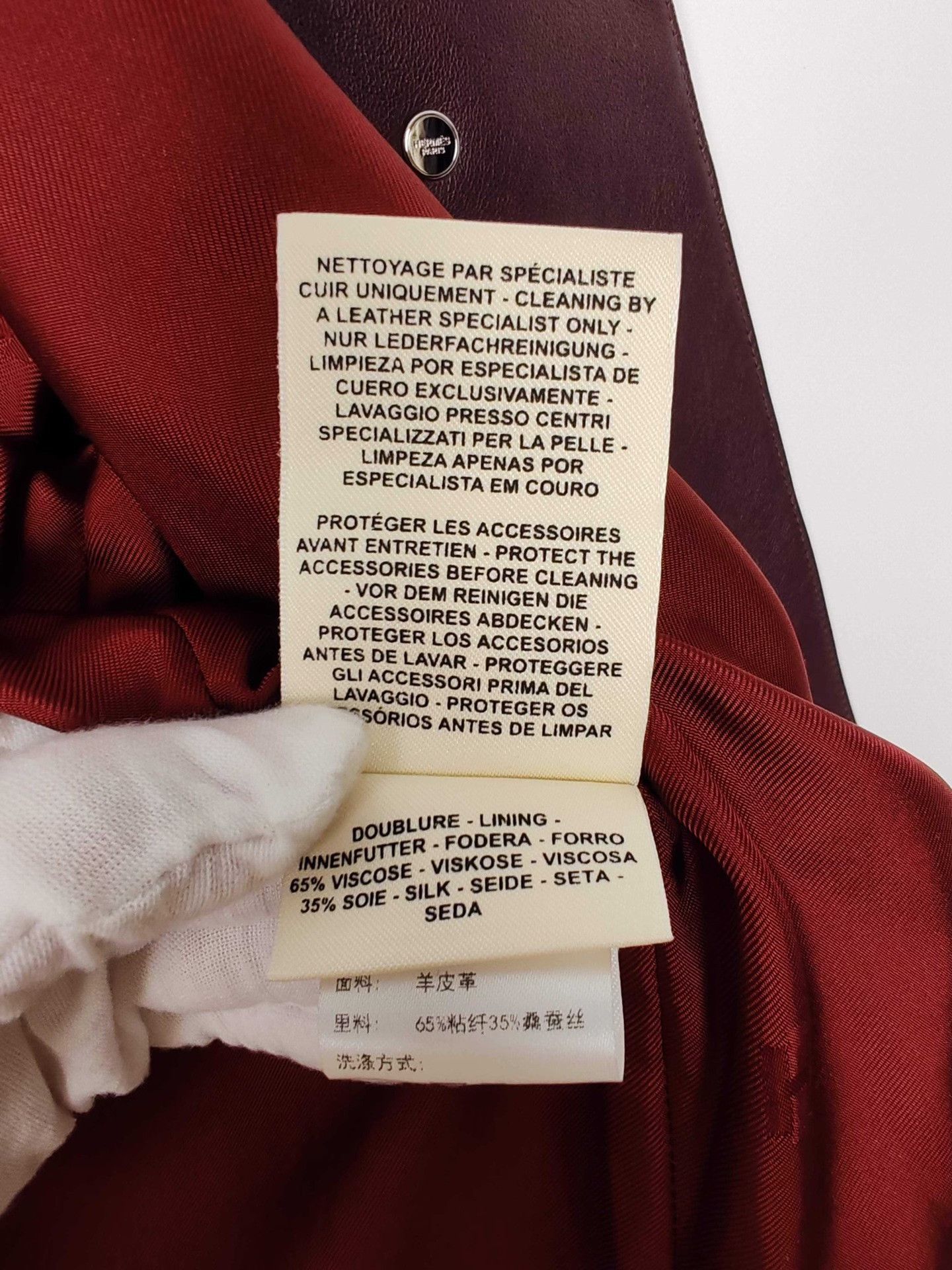 Hermes Hermes Lambskin Leather Jacket Size 34 Size XS / US 0-2 / IT 36-38 - 7 Thumbnail