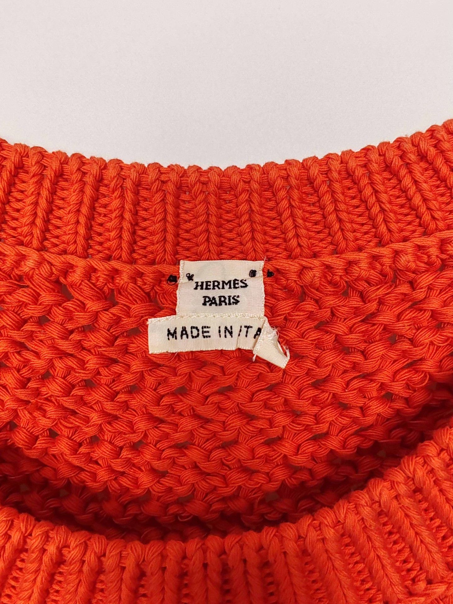 Hermes Hermes Orange Knit Tank Top Size 34 Size XS / US 0-2 / IT 36-38 - 4 Thumbnail
