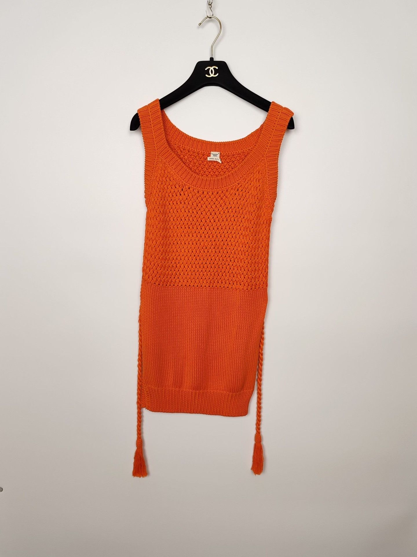 Hermes Hermes Orange Knit Tank Top Size 34 Size XS / US 0-2 / IT 36-38 - 2 Thumbnail