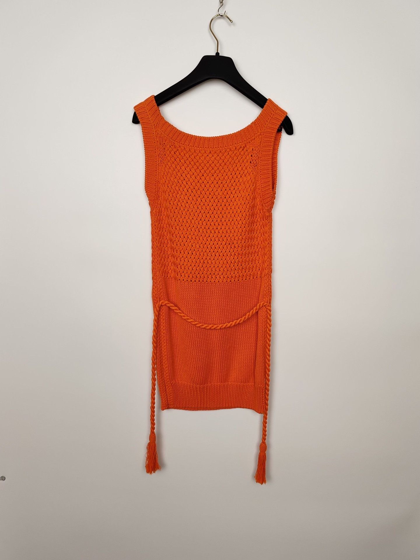Hermes Hermes Orange Knit Tank Top Size 34 Size XS / US 0-2 / IT 36-38 - 3 Thumbnail
