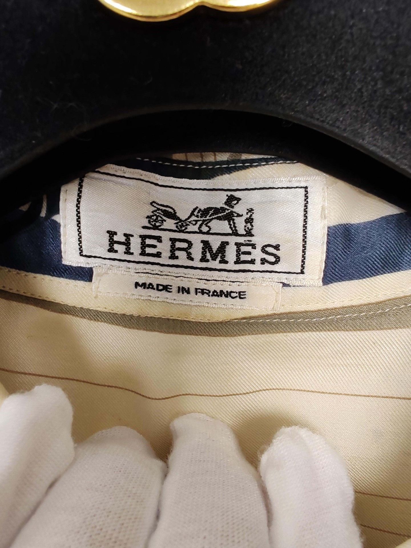 Hermes Hermès Printed Silk Blend Button Up Shirt Size L Size US L / EU 52-54 / 3 - 4 Thumbnail