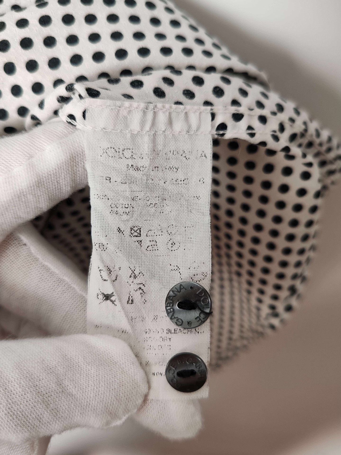 Dolce & Gabbana Dolce & Gabbana Polka Dot Button Up Shirt Size M Size US M / EU 48-50 / 2 - 5 Thumbnail