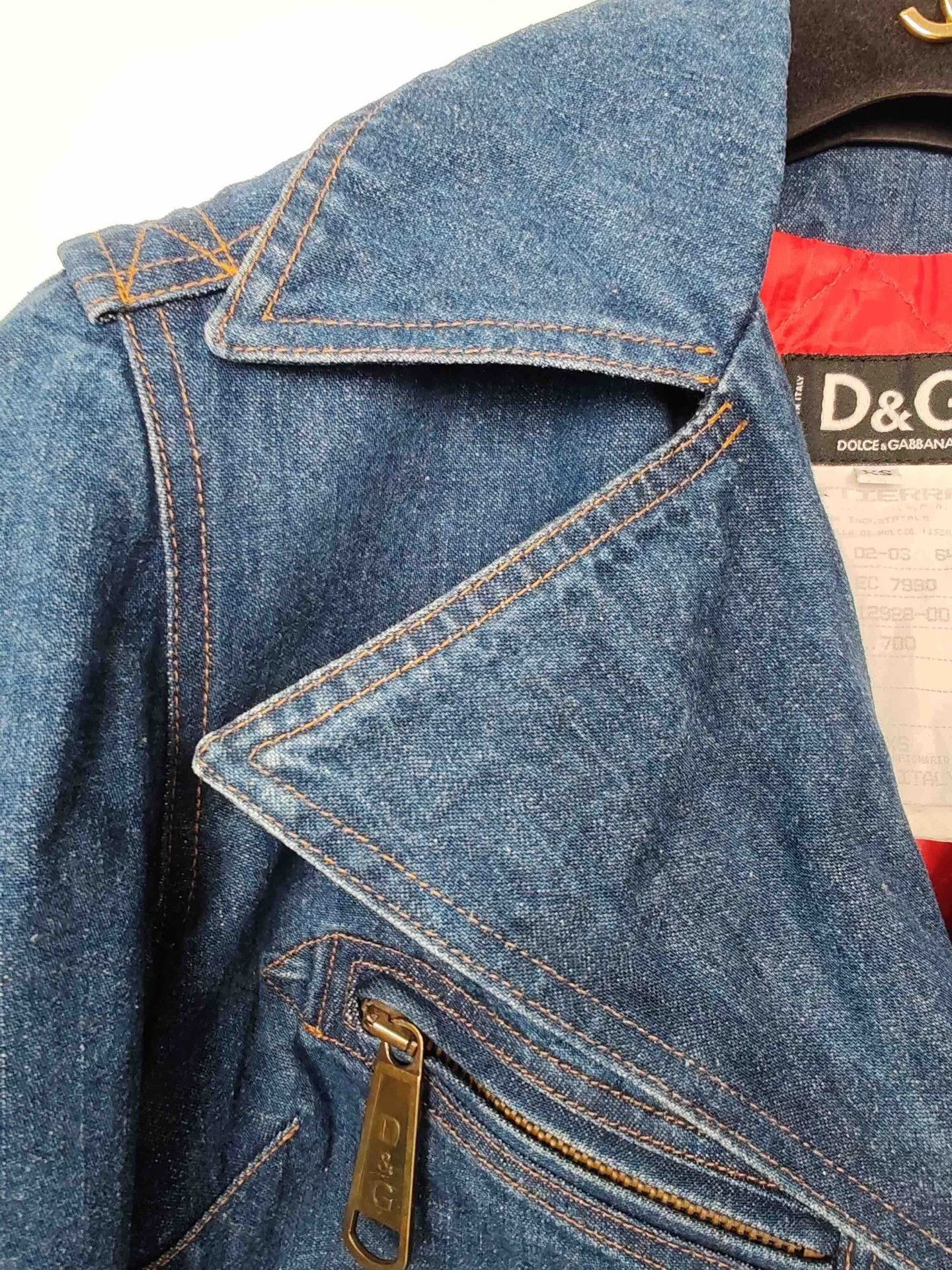 Dolce & Gabbana D&G Red Lining Denim Jacket Size XS Size XS / US 0-2 / IT 36-38 - 5 Thumbnail