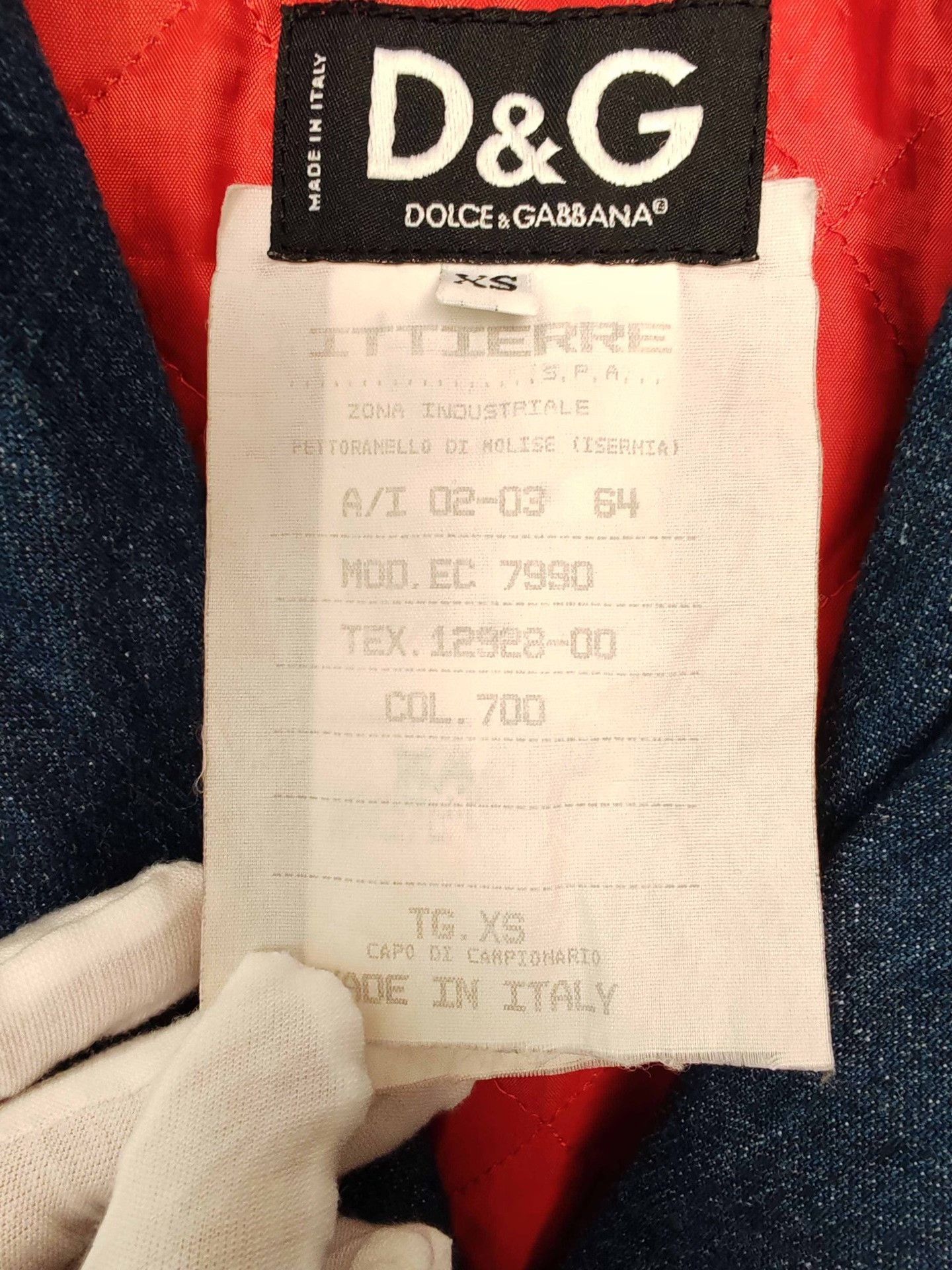 Dolce & Gabbana D&G Red Lining Denim Jacket Size XS Size XS / US 0-2 / IT 36-38 - 8 Thumbnail