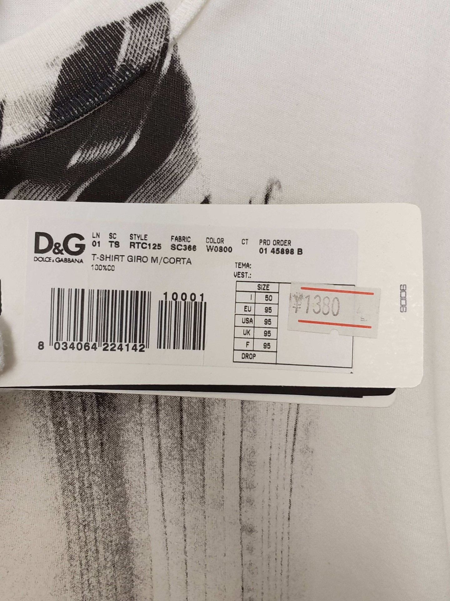 Dolce & Gabbana Dolce & Gabbana Bow Tie Print T-Shirt Size M Size US M / EU 48-50 / 2 - 5 Thumbnail