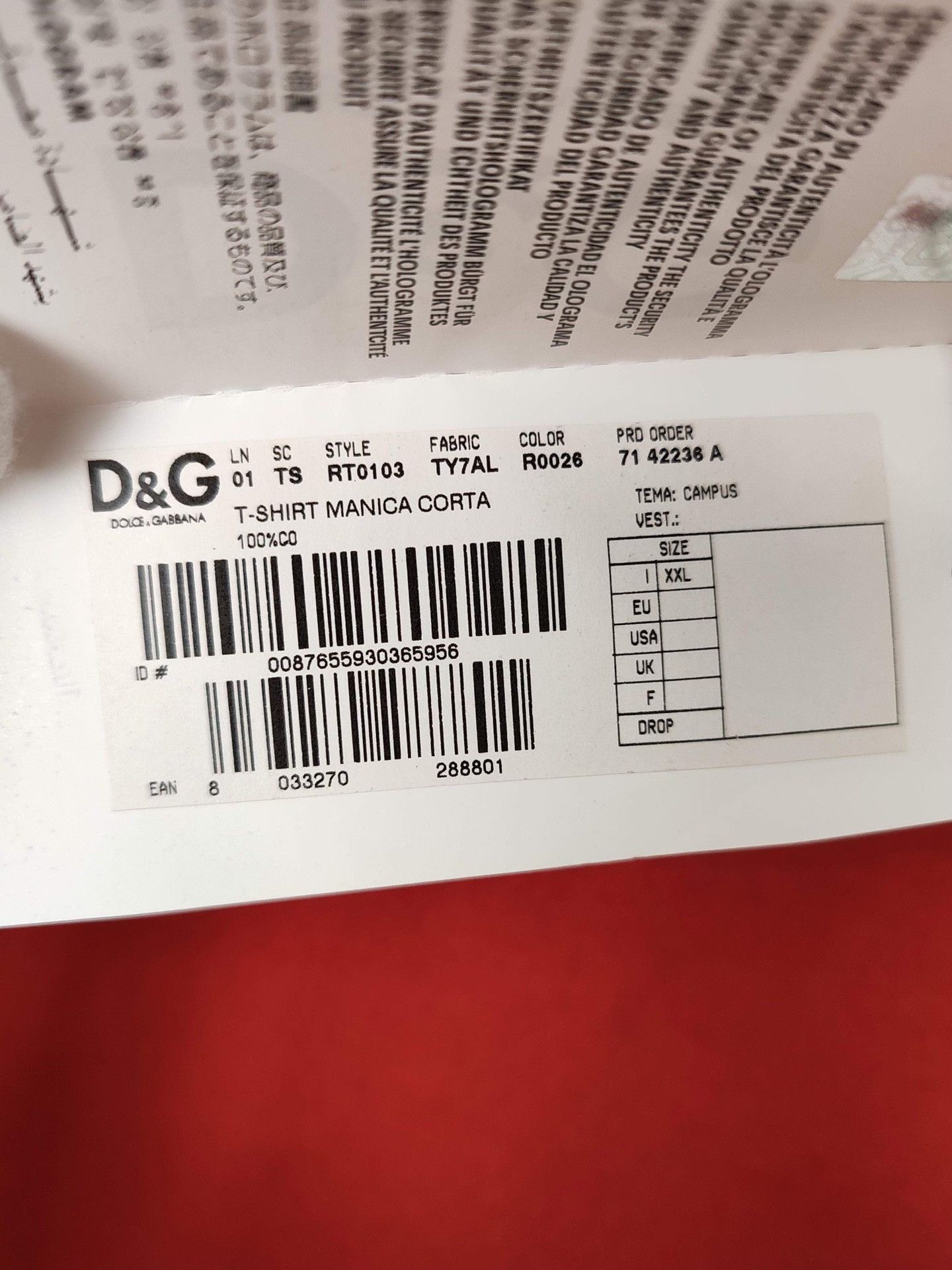 Dolce & Gabbana D&G Liga Real Graphic T-Shirt Size XXL Size US XXL / EU 58 / 5 - 5 Thumbnail