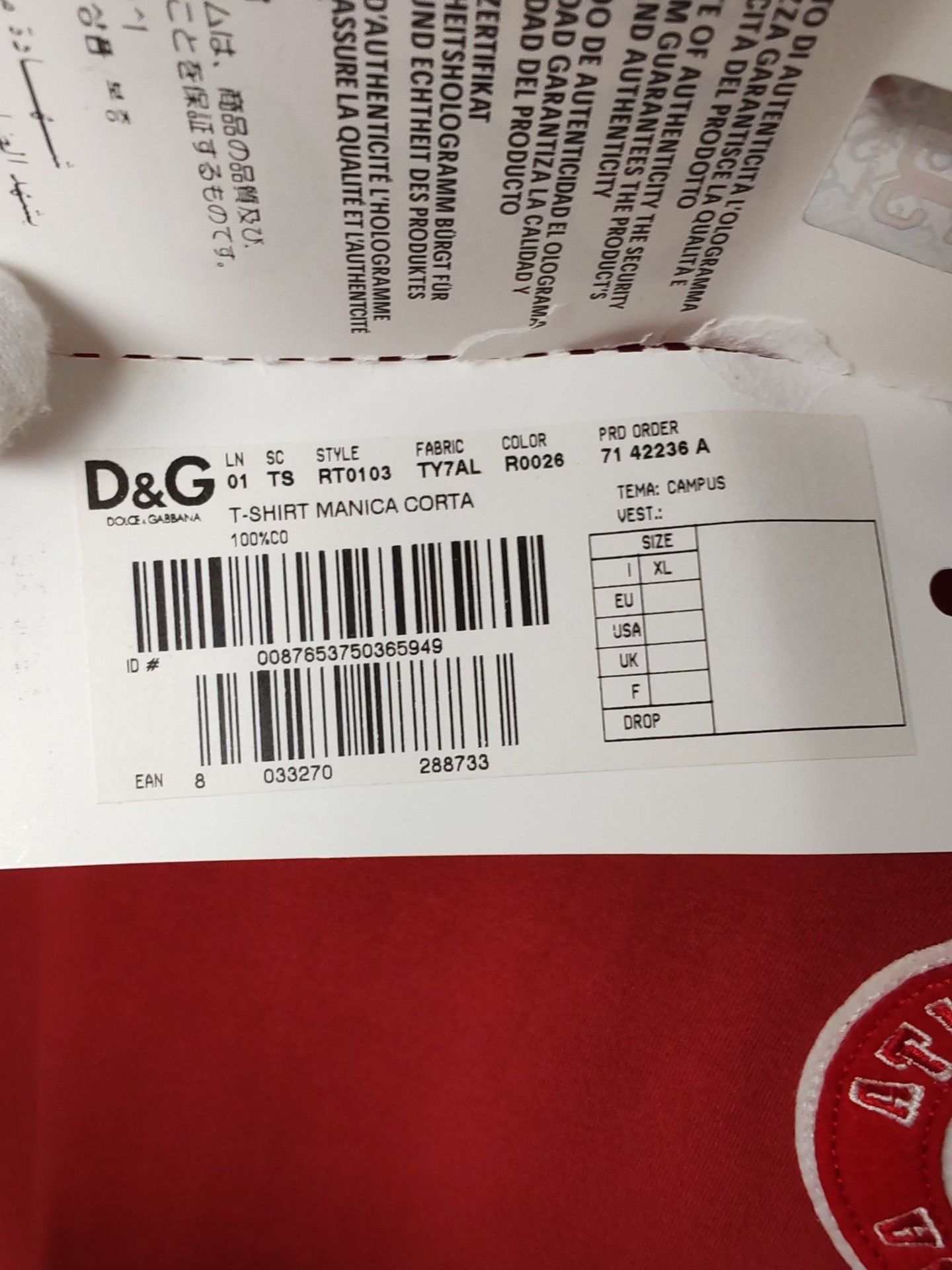 Dolce & Gabbana Dolce & Gabbana D&G Sport Logo T-Shirt Size XL Size US XL / EU 56 / 4 - 5 Thumbnail