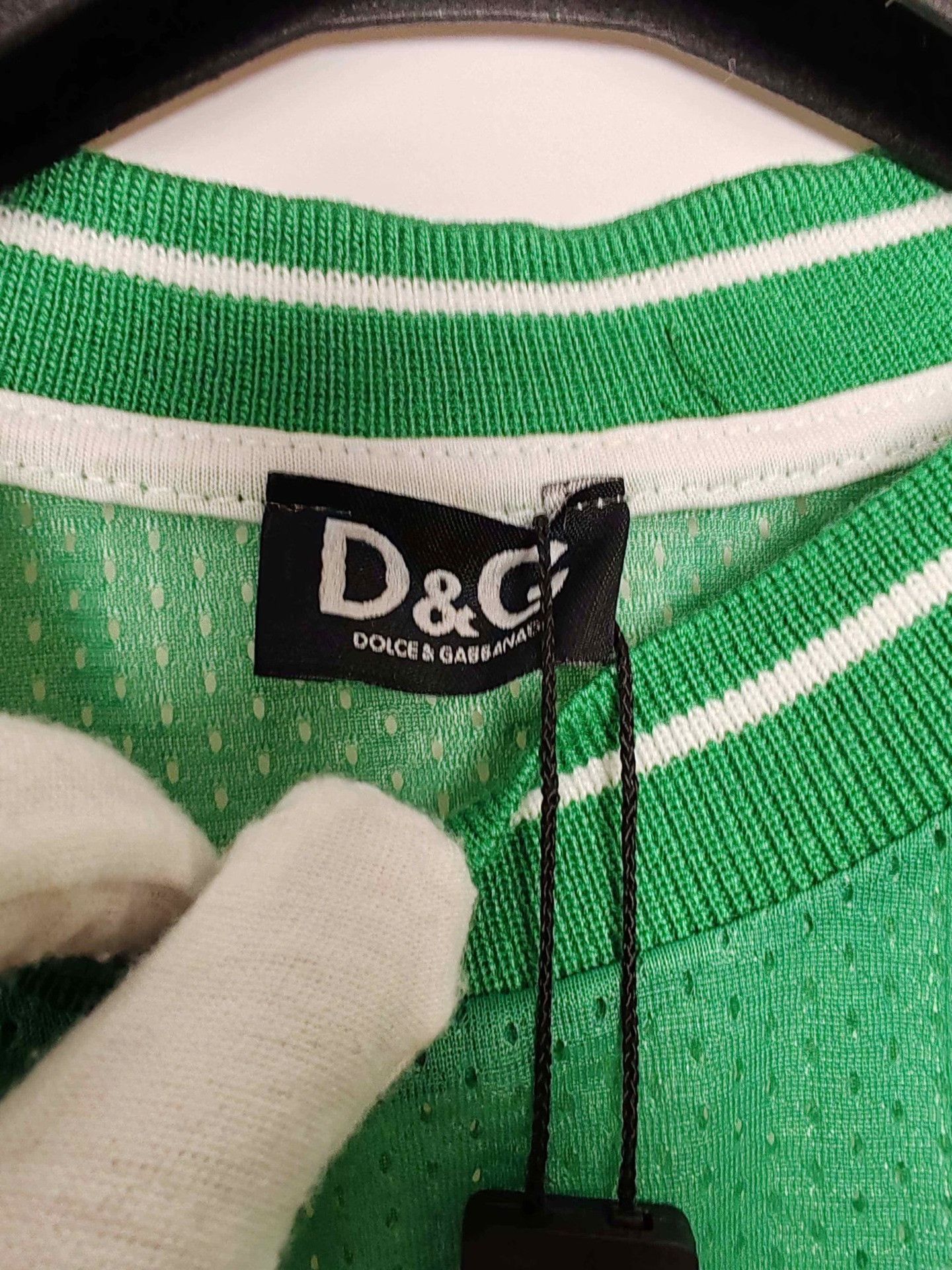 Dolce & Gabbana Dolce & Gabbana Green Mesh Short Sleeve T-Shirt Size XL Size US XL / EU 56 / 4 - 4 Thumbnail