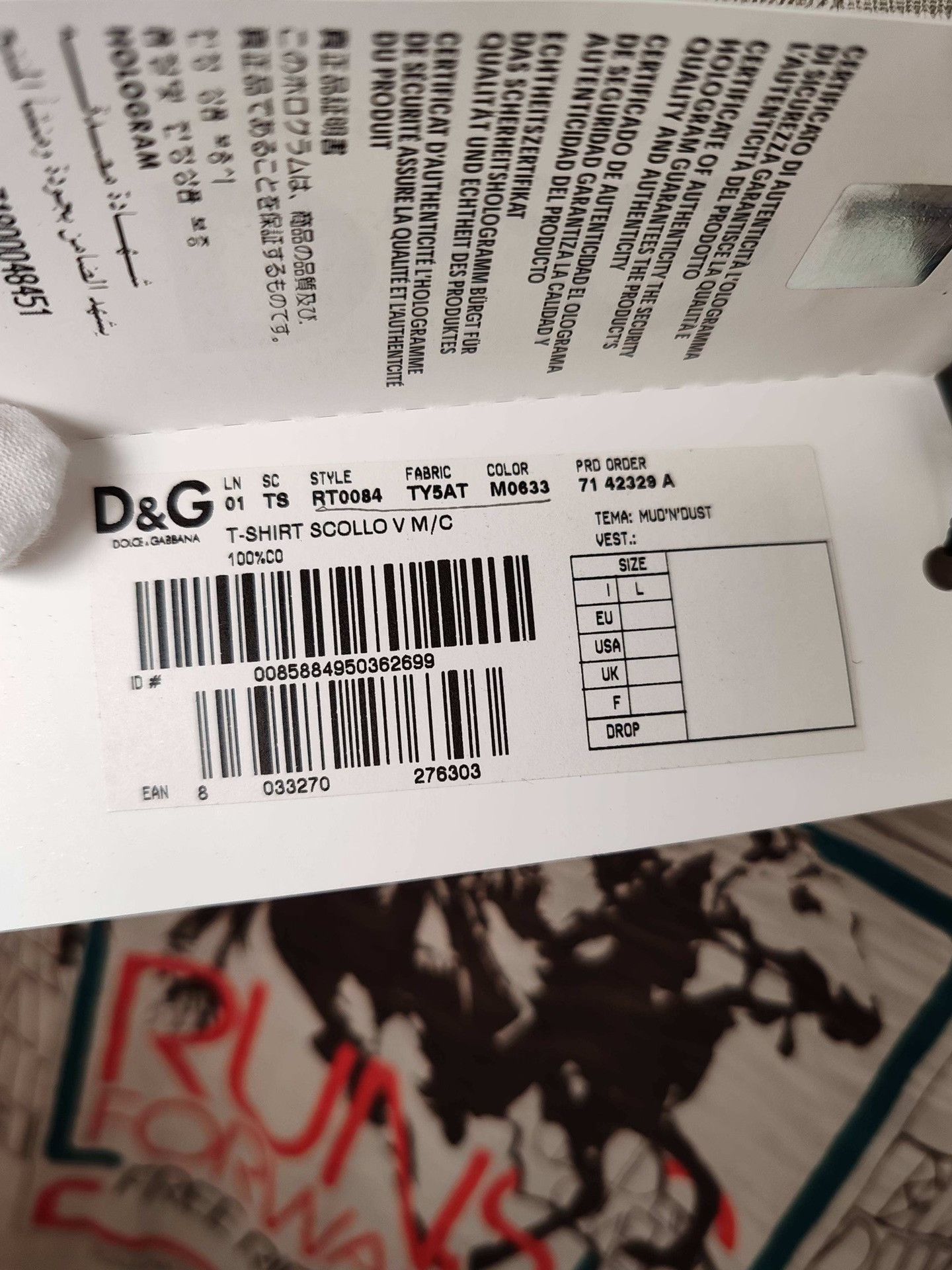 Dolce & Gabbana D&G Runs Forward Graphic T-Shirt Size L Size US L / EU 52-54 / 3 - 5 Thumbnail
