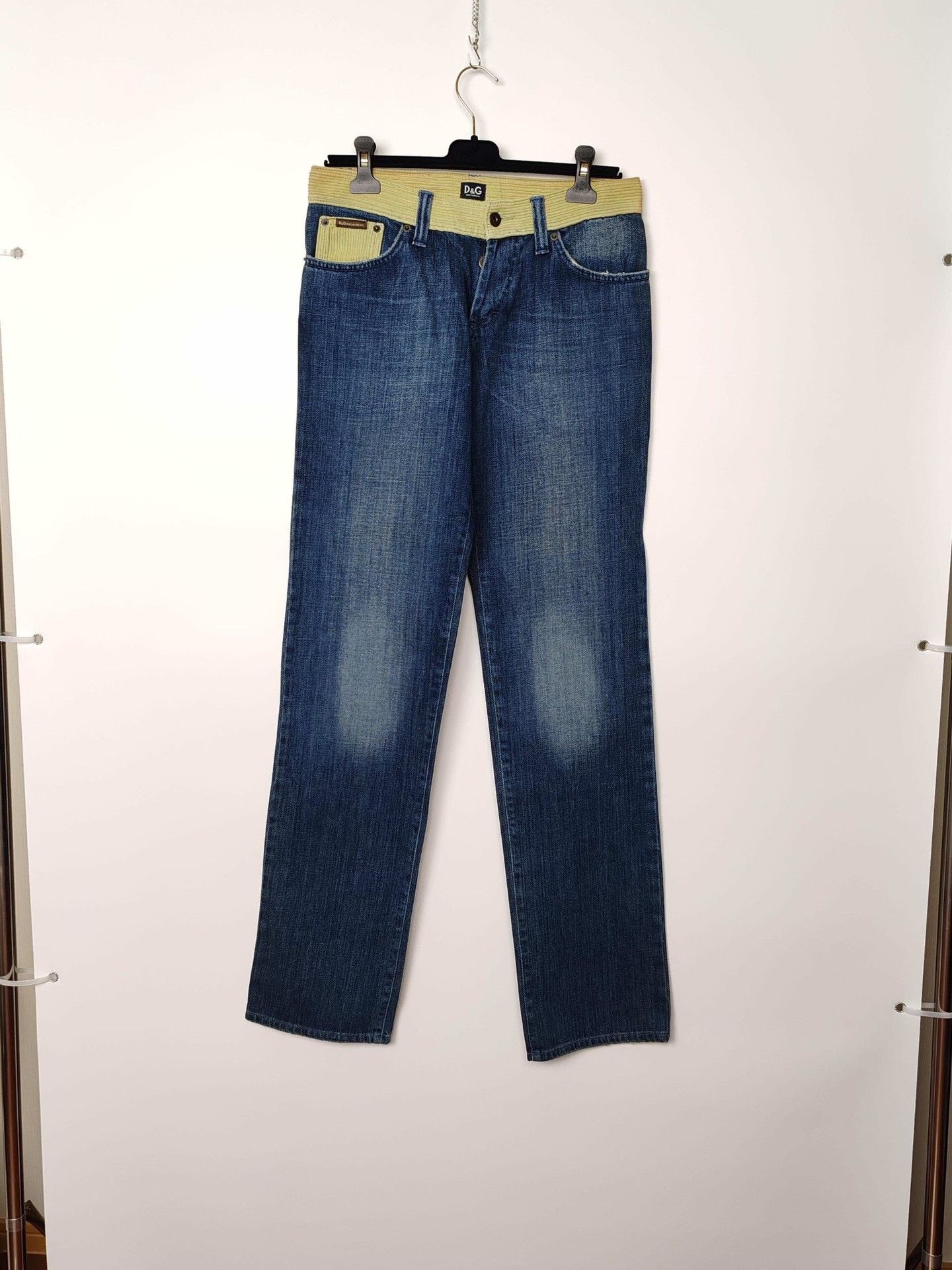 Dolce & Gabbana D&G Contrast Waist Denim Jeans Size 31 Size US 31 - 2 Thumbnail