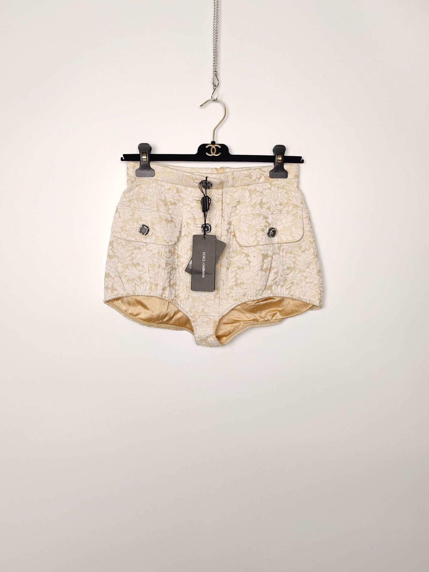 Dolce & Gabbana Dolce & Gabbana Floral Jacquard Shorts Size 38 Size 26" / US 2 / IT 38 - 2 Thumbnail