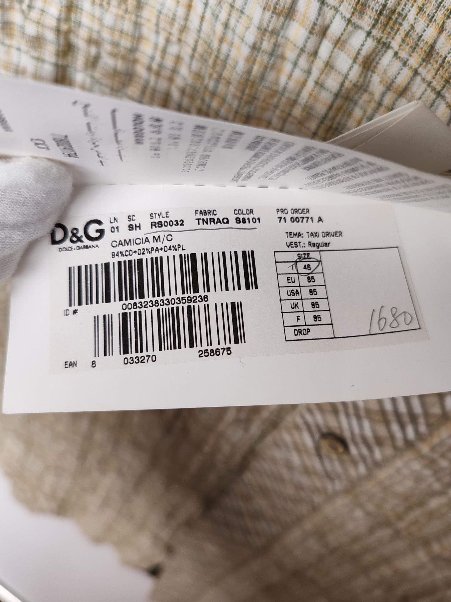 Dolce & Gabbana D&G Plaid Button Up Shirt Size 46 Size US S / EU 44-46 / 1 - 5 Thumbnail