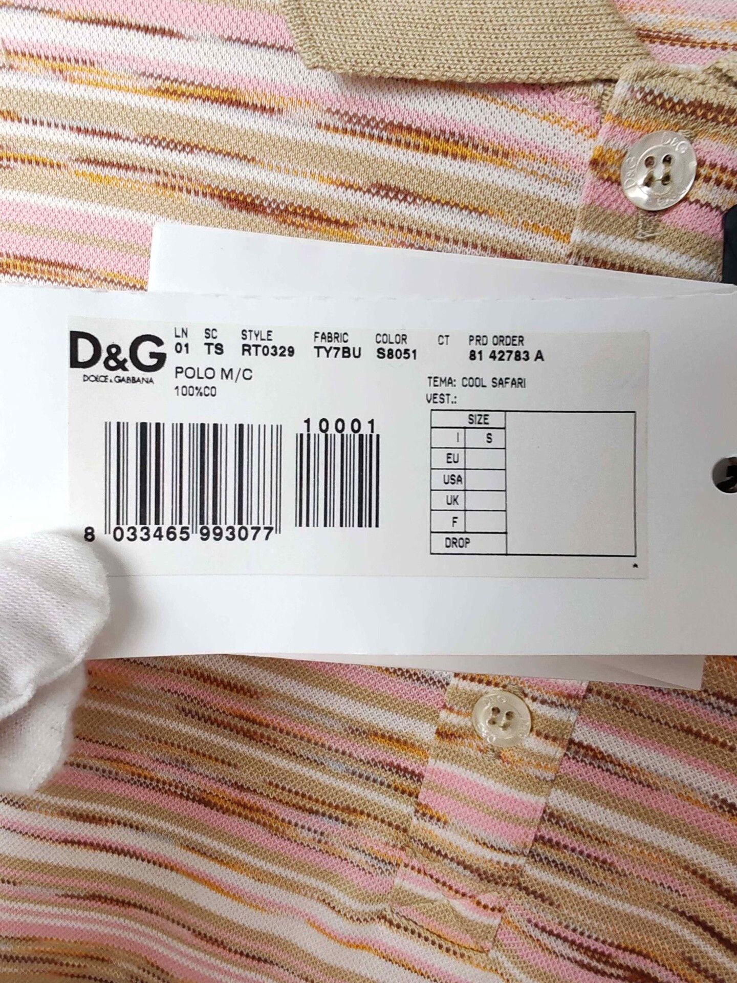 Dolce & Gabbana Dolce & Gabbana Striped Logo Polo Shirt Size S Size US S / EU 44-46 / 1 - 5 Thumbnail