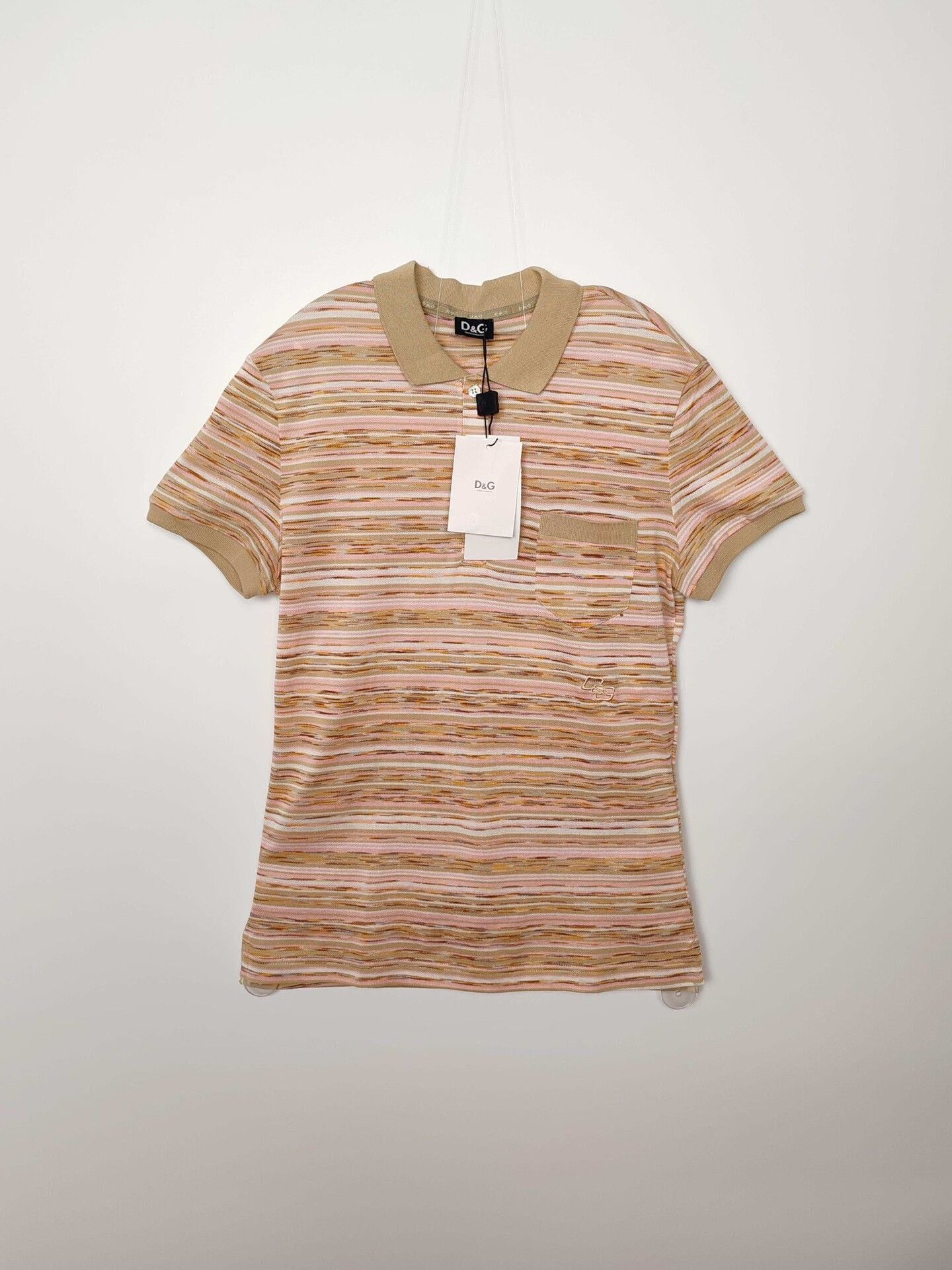 Dolce & Gabbana Dolce & Gabbana Striped Logo Polo Shirt Size S Size US S / EU 44-46 / 1 - 2 Thumbnail