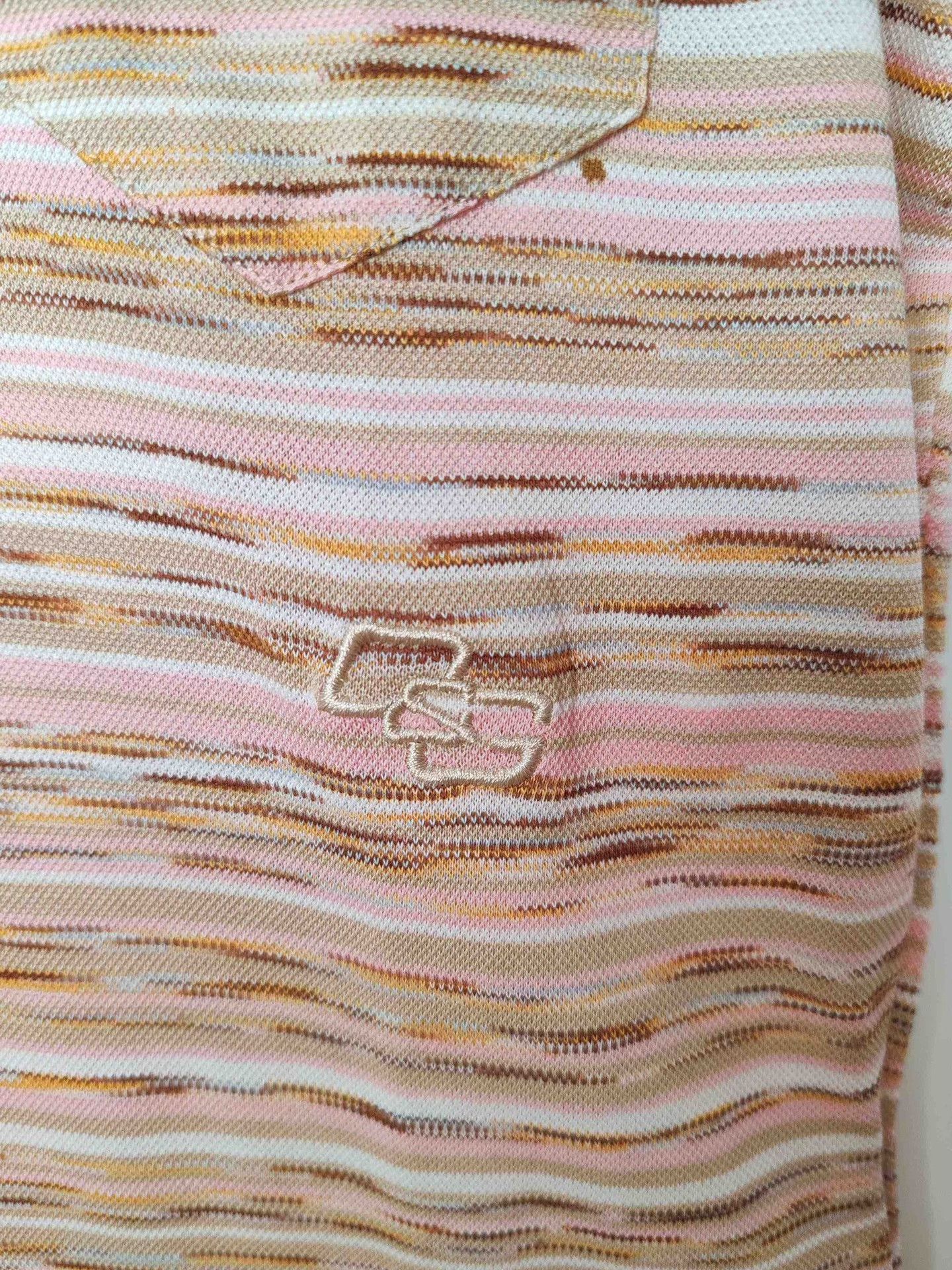 Dolce & Gabbana Dolce & Gabbana Striped Logo Polo Shirt Size S Size US S / EU 44-46 / 1 - 6 Thumbnail