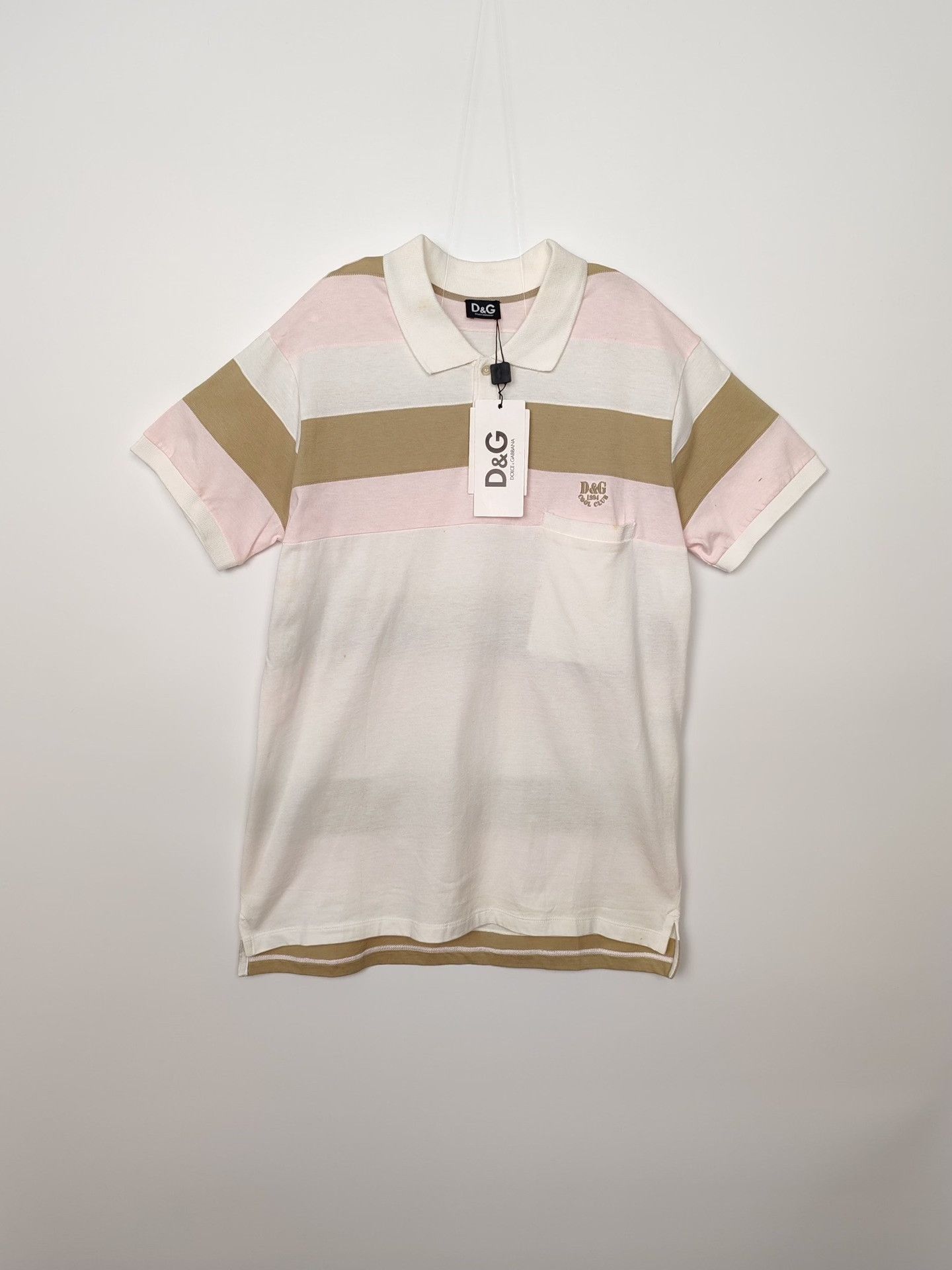Dolce & Gabbana D&G Striped Embroidered Polo Shirt Size L Size US L / EU 52-54 / 3 - 2 Thumbnail