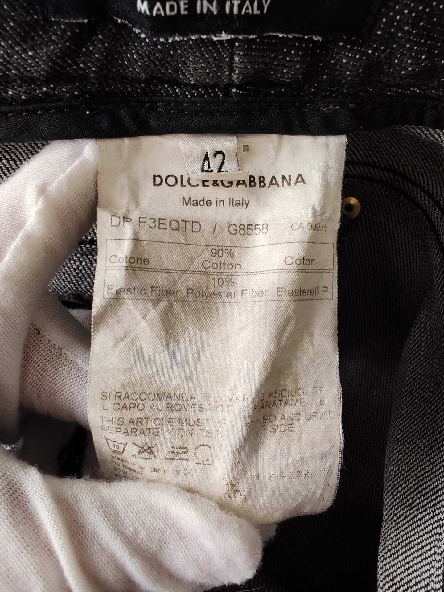 Dolce & Gabbana Dolce & Gabbana Metal Logo Plaque Jeans Size 42 Size 28" / US 6 / IT 42 - 7 Thumbnail