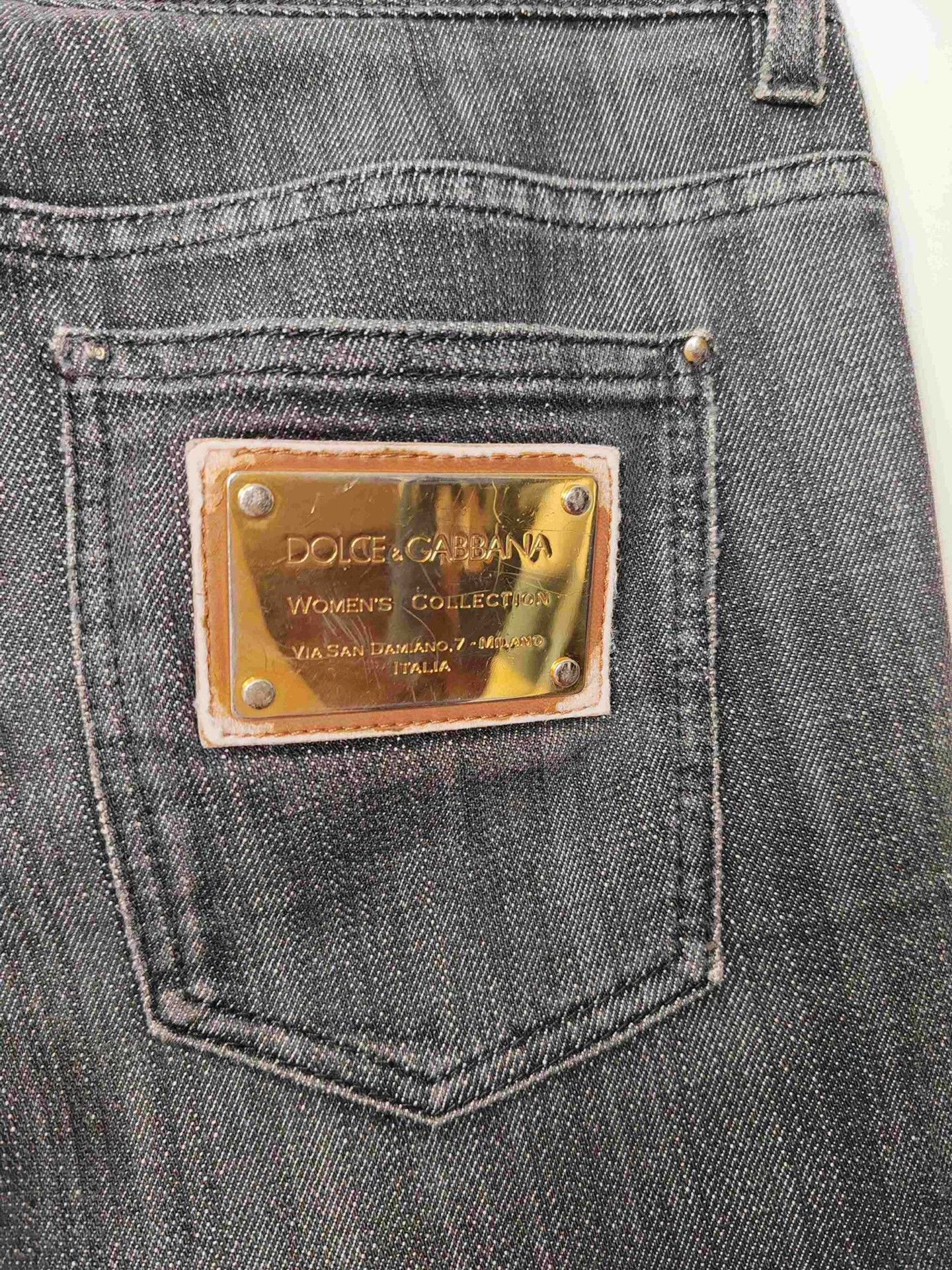 Dolce & Gabbana Dolce & Gabbana Metal Logo Plaque Jeans Size 42 Size 28" / US 6 / IT 42 - 6 Thumbnail