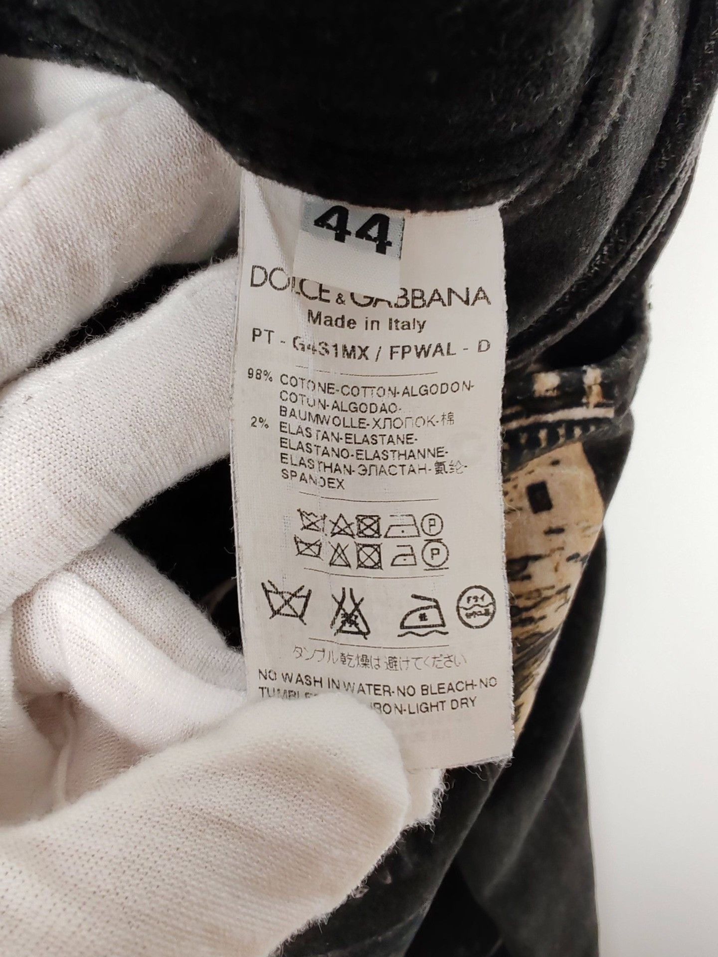 Dolce & Gabbana Dolce & Gabbana Castle Key Print Velvet Pants Size 28 Size US 28 / EU 44 - 8 Thumbnail