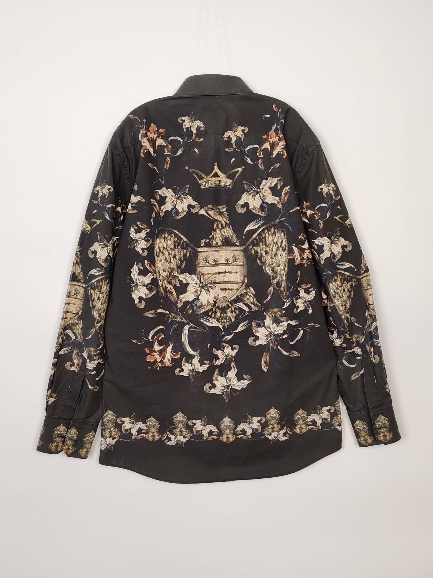 Dolce & Gabbana Dolce & Gabbana Crown Eagle Print Shirt Size M Size US M / EU 48-50 / 2 - 3 Thumbnail