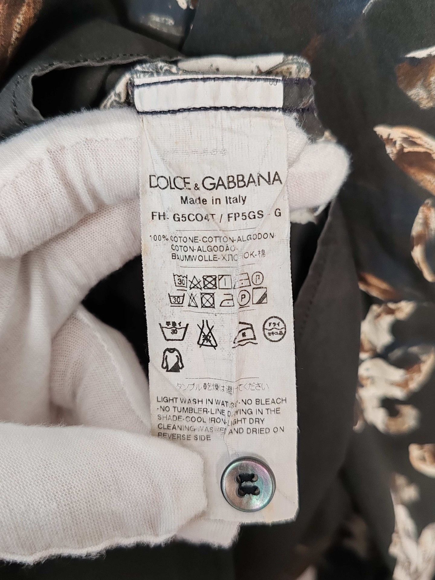 Dolce & Gabbana Dolce & Gabbana Crown Eagle Print Shirt Size M Size US M / EU 48-50 / 2 - 5 Thumbnail