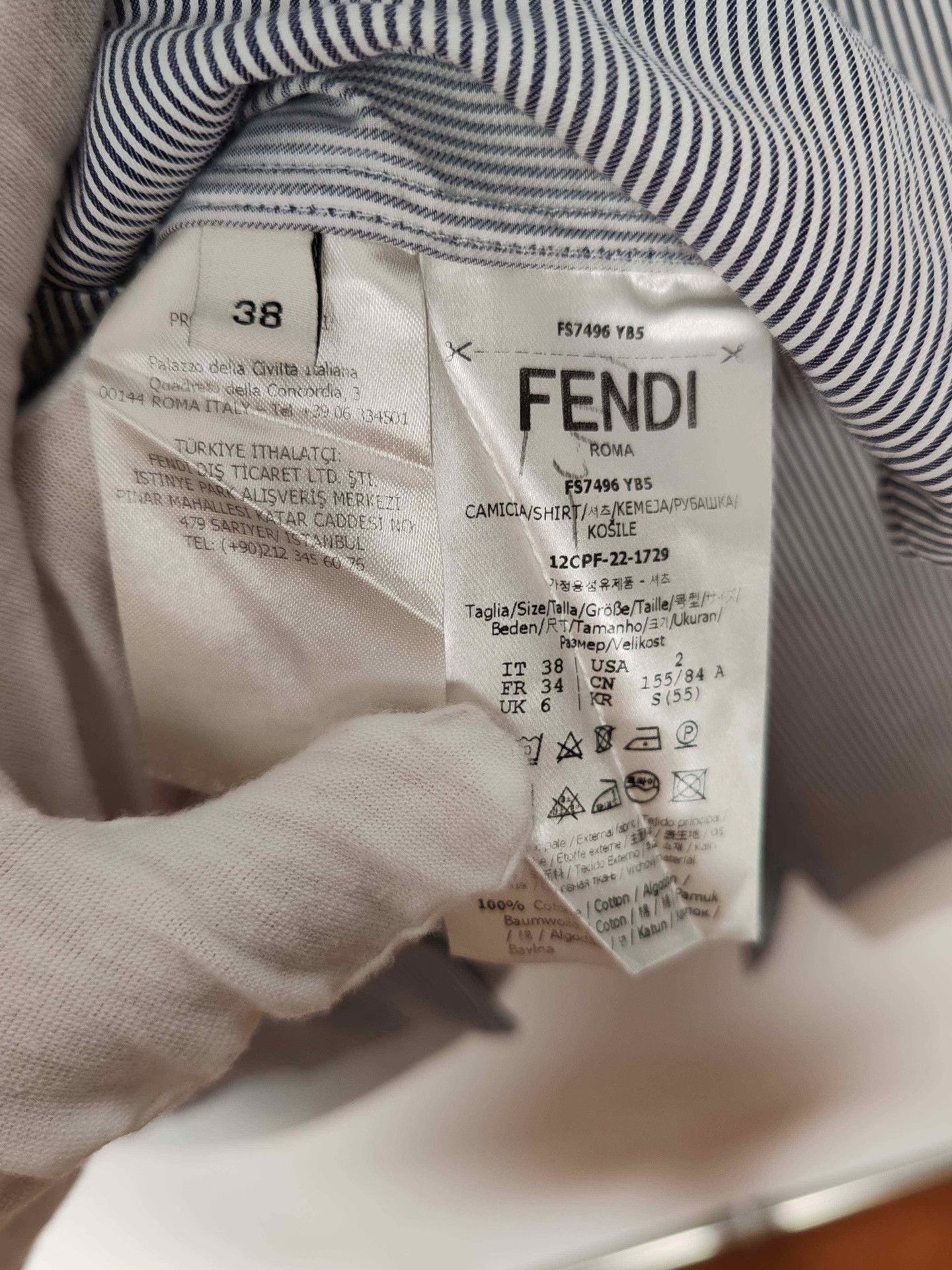 Fendi Fendi Striped Button Up Shirt IT 38 Size XS / US 0-2 / IT 36-38 - 5 Thumbnail