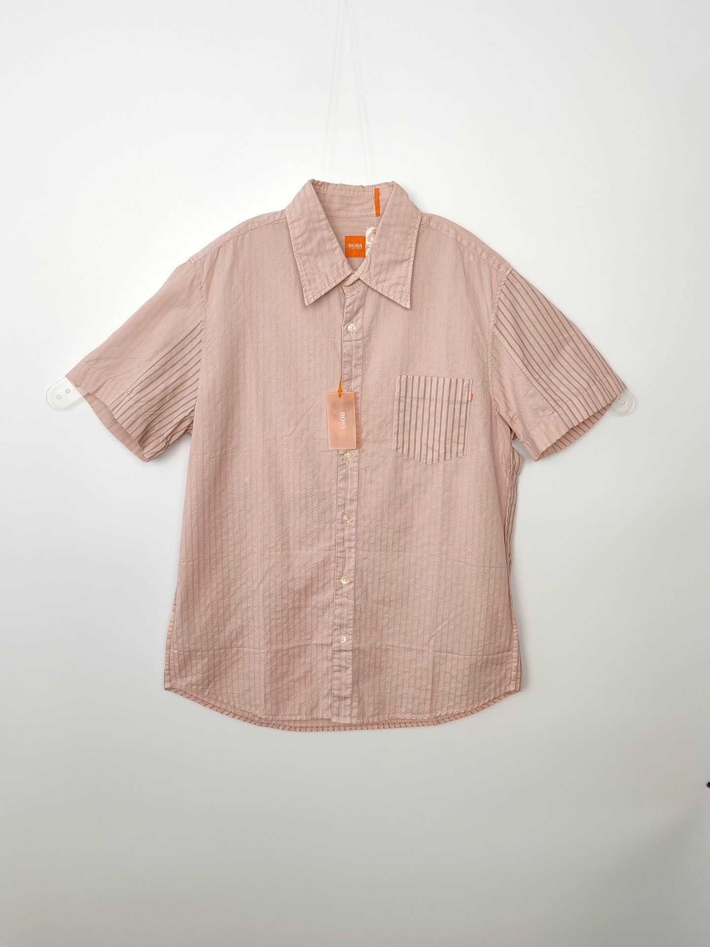 Hugo Boss BOSS Striped Short Sleeve Shirt Size L Size US L / EU 52-54 / 3 - 2 Thumbnail