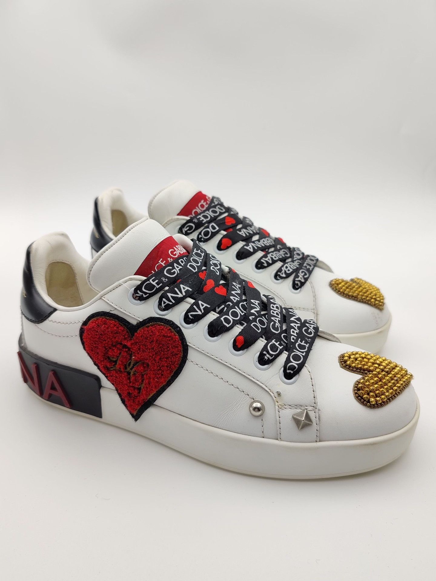 Dolce & Gabbana Dolce & Gabbana Heart Low-Top Sneakers Size 36.5 Size US 6.5 / IT 36.5 - 4 Thumbnail