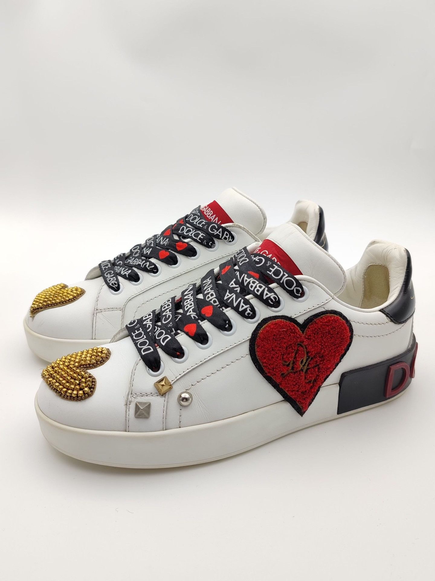 Dolce & Gabbana Dolce & Gabbana Heart Low-Top Sneakers Size 36.5 Size US 6.5 / IT 36.5 - 2 Thumbnail