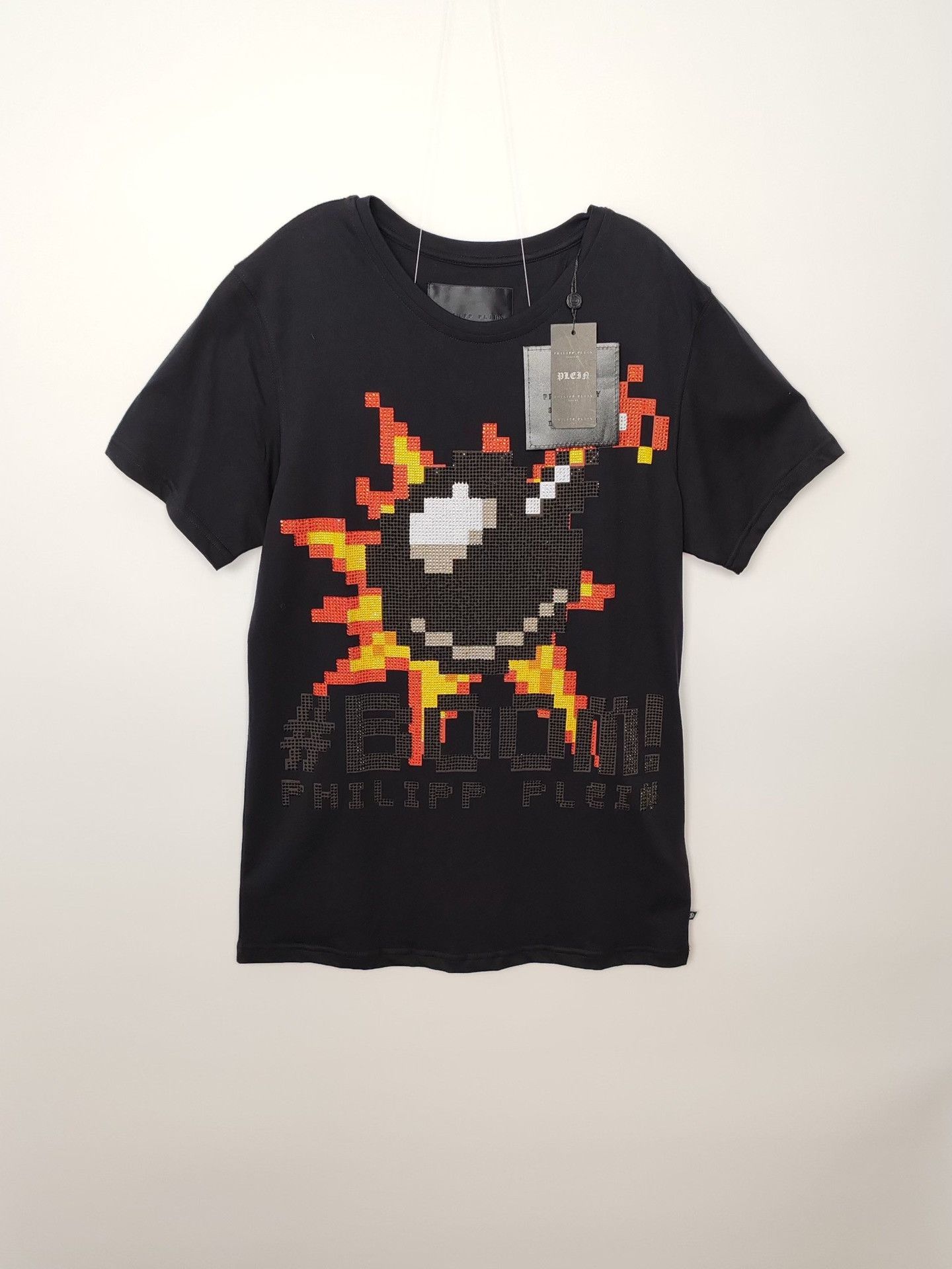 Philipp Plein Philipp Plein Rhinestone Bomb T-Shirt Black Size M Size US M / EU 48-50 / 2 - 2 Thumbnail