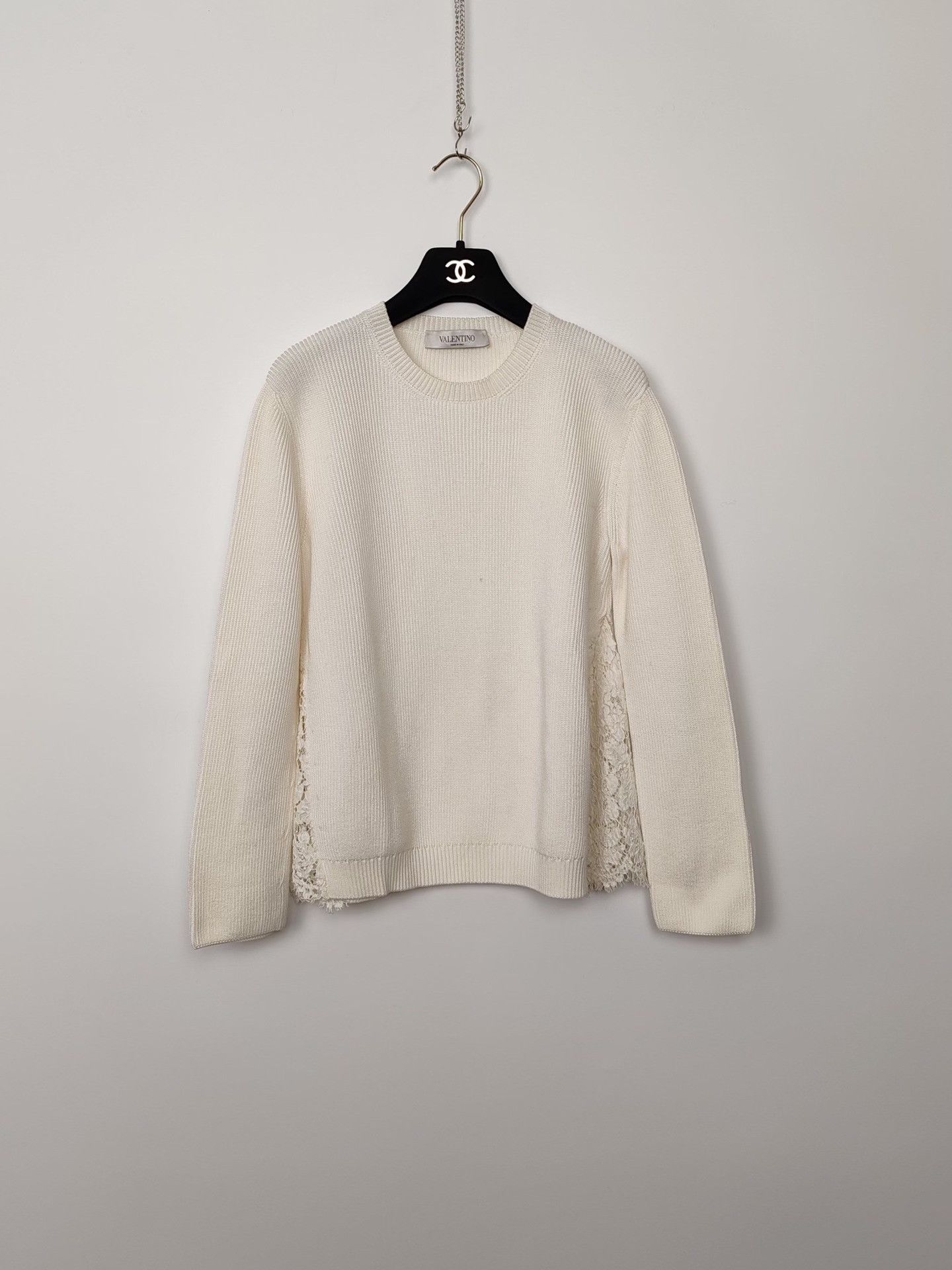 Valentino Valentino Lace Panel Sweater Size M Size M / US 6-8 / IT 42-44 - 2 Thumbnail