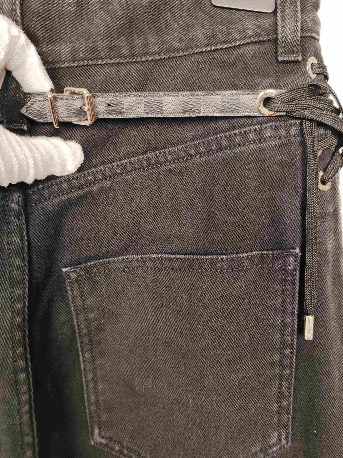 Louis Vuitton Louis Vuitton Lace-Up Detail Jeans Size 38 Size 27" / US 4 / IT 40 - 4 Thumbnail