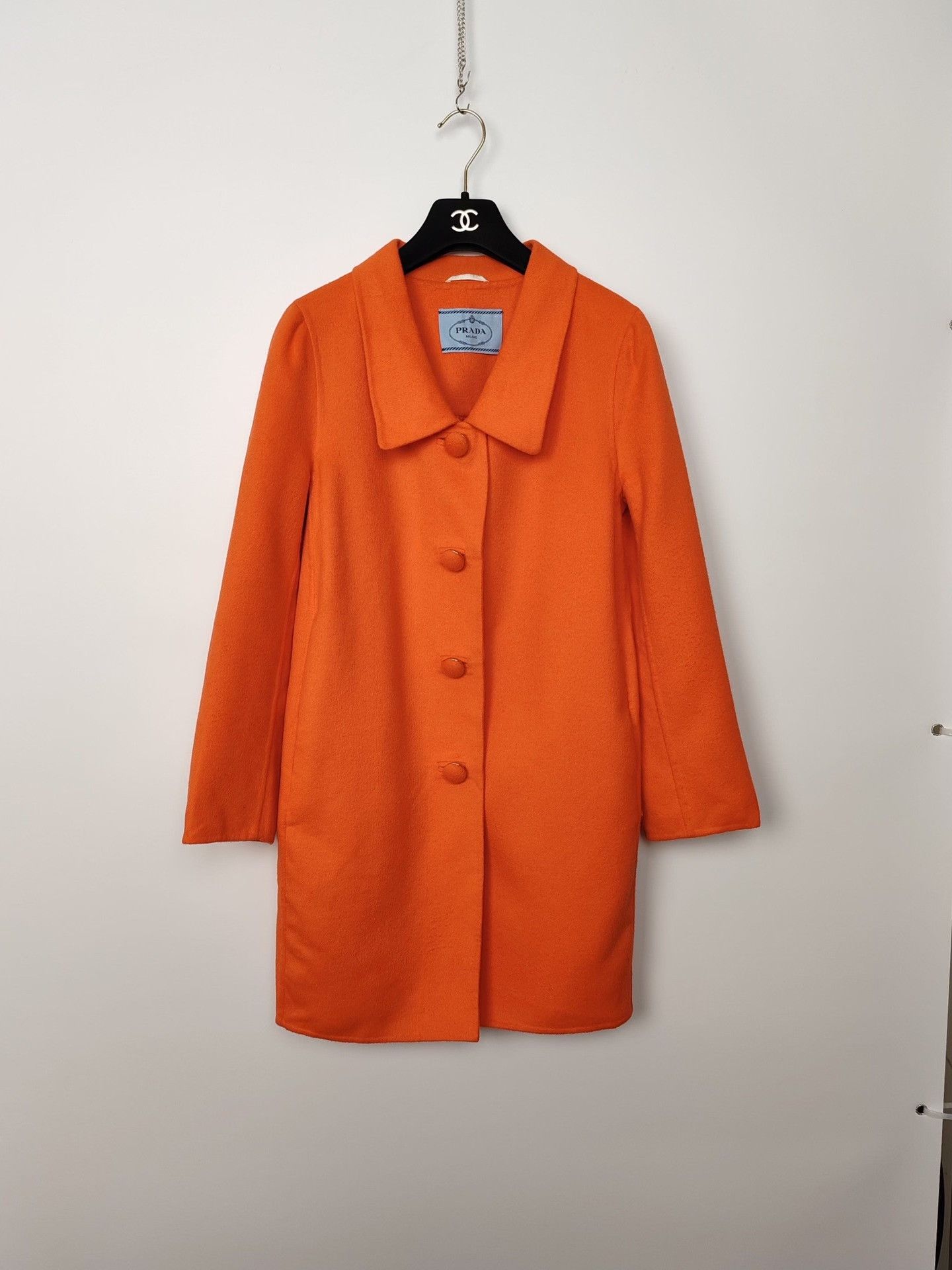 Prada Prada Orange Wool Coat Size 38 Size XS / US 0-2 / IT 36-38 - 2 Thumbnail