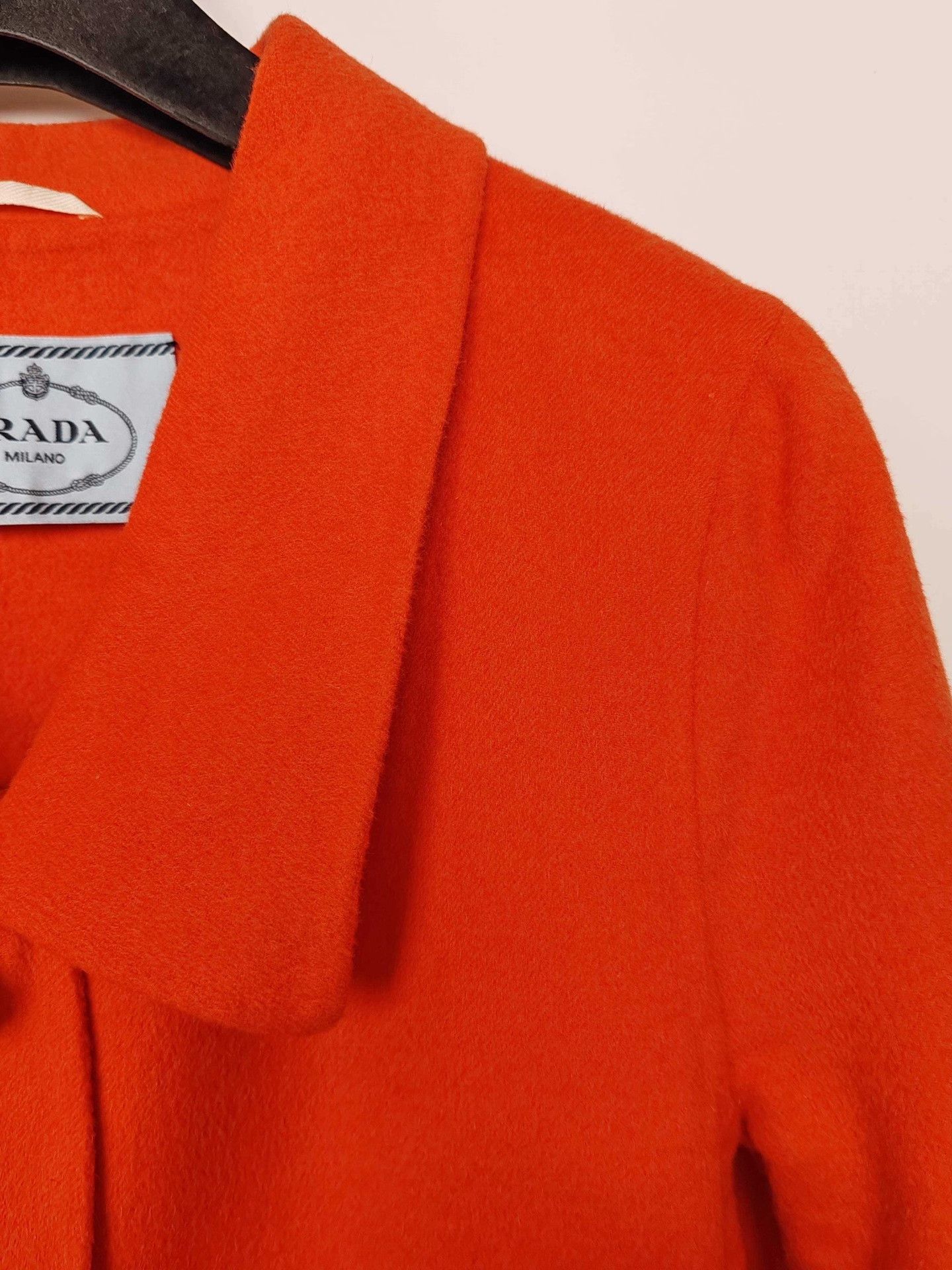 Prada Prada Orange Wool Coat Size 38 Size XS / US 0-2 / IT 36-38 - 5 Thumbnail