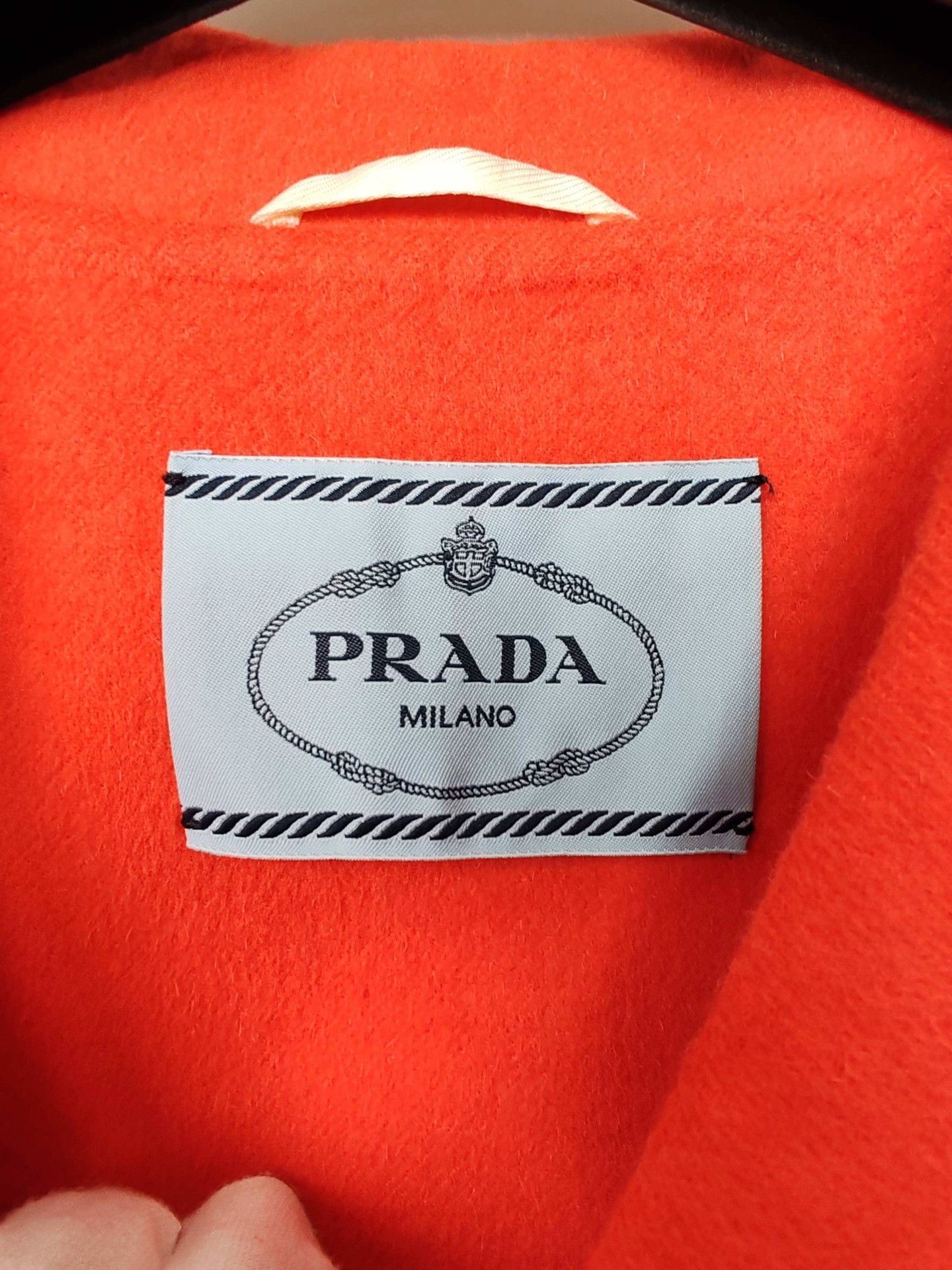 Prada Prada Orange Wool Coat Size 38 Size XS / US 0-2 / IT 36-38 - 4 Thumbnail