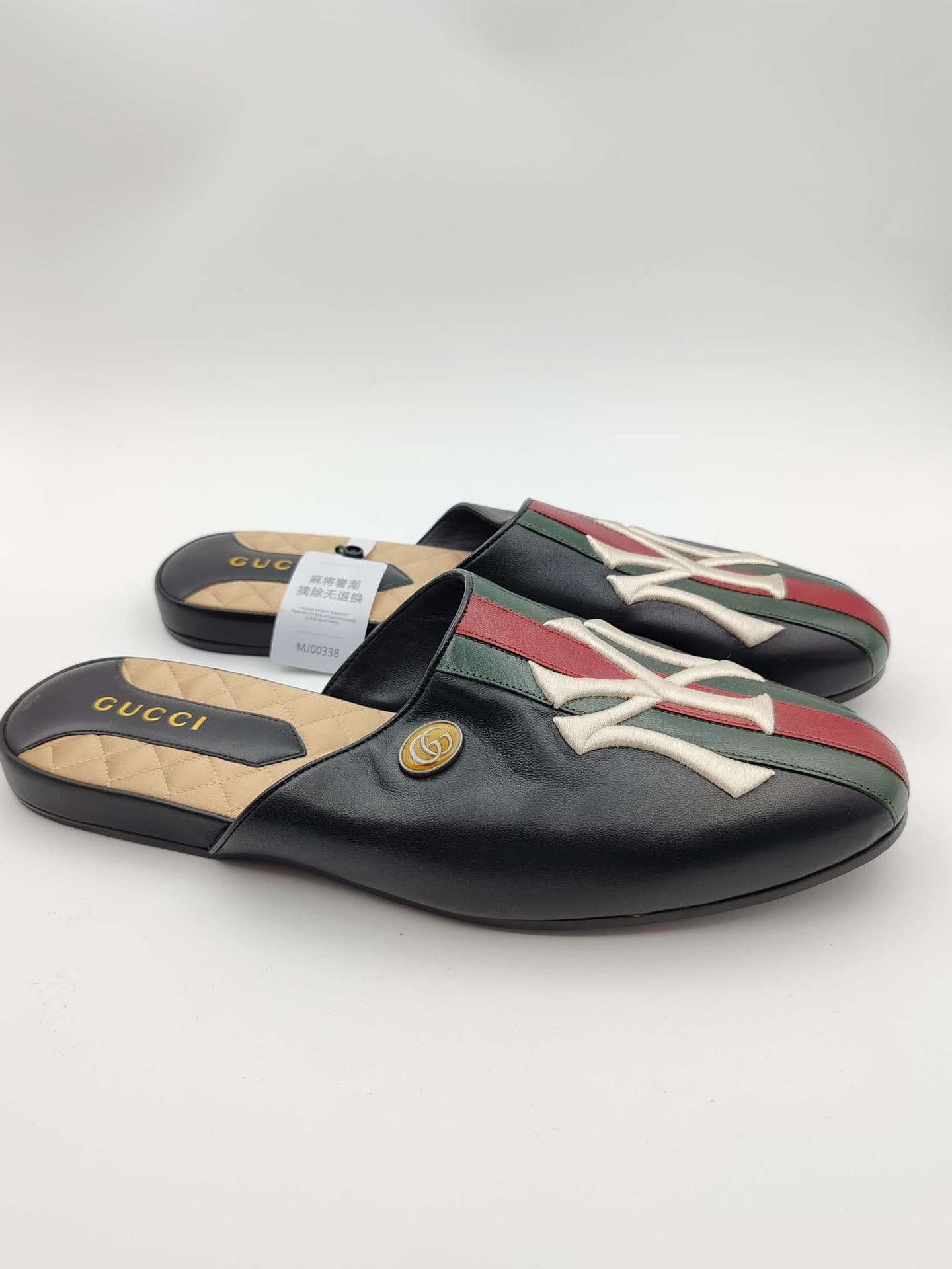 Gucci Gucci x NY Yankees Leather Mules Size 8.5 Size US 8.5 / EU 41-42 - 3 Thumbnail
