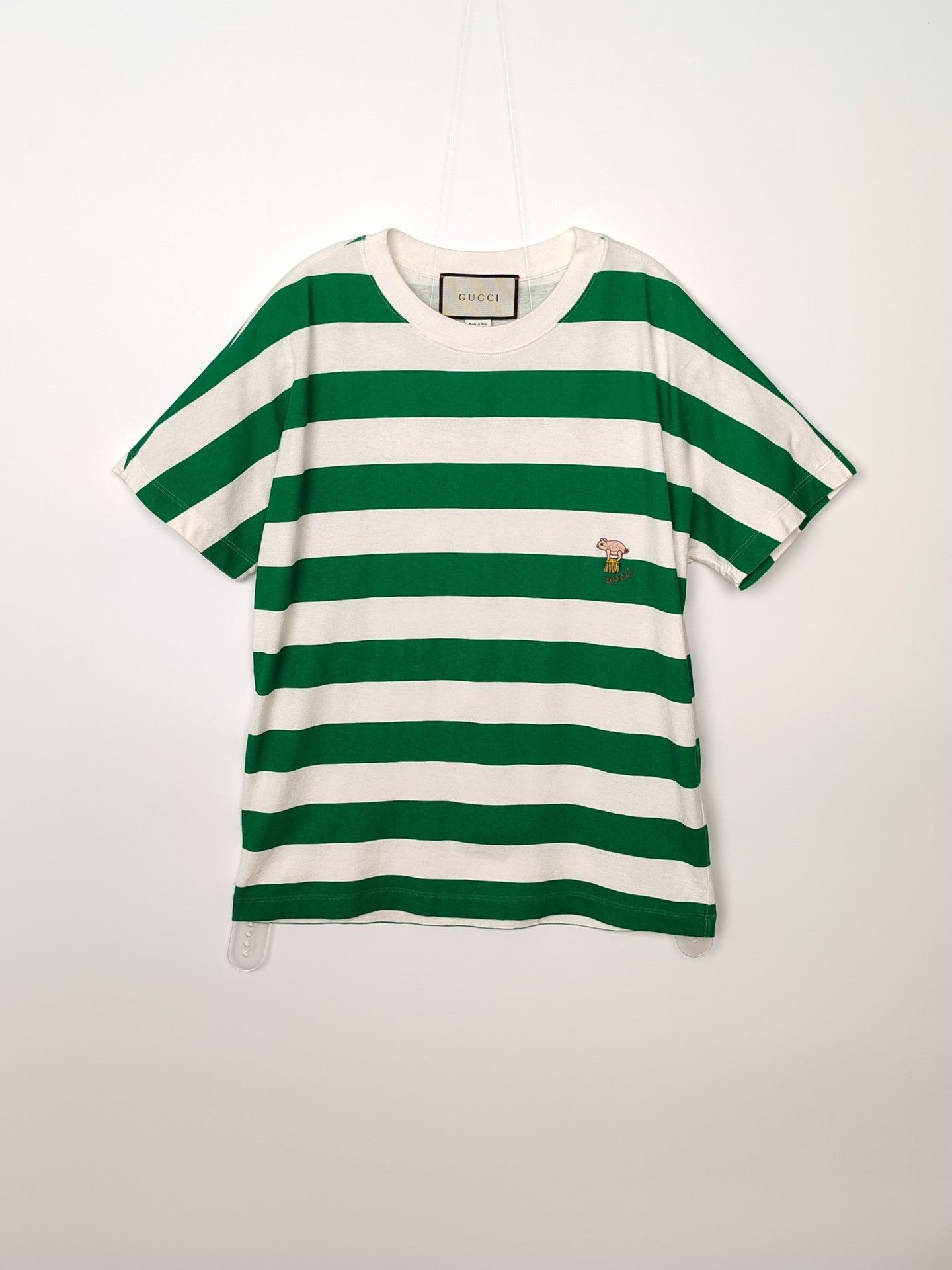 Gucci Gucci Pig Embroidery Striped T-Shirt US XS Size US XS / EU 42 / 0 - 2 Thumbnail