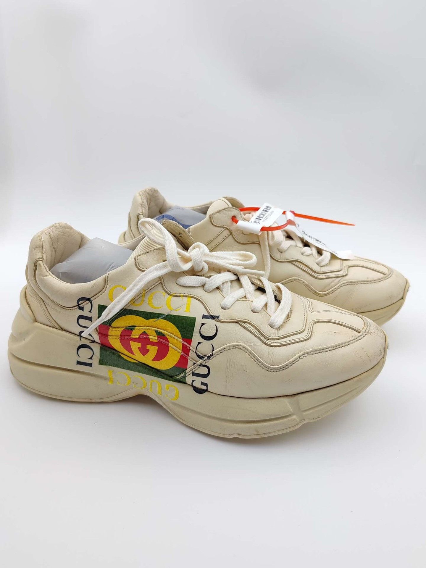 Gucci Gucci Rhyton Logo Leather Sneakers US 7.5 Size US 7.5 / EU 40-41 - 3 Thumbnail