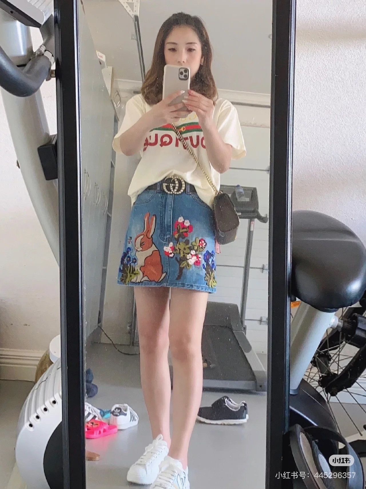Gucci Gucci Rabbit Embroidered Denim Mini Skirt Size 40 Size 27" / US 4 / IT 40 - 10 Thumbnail