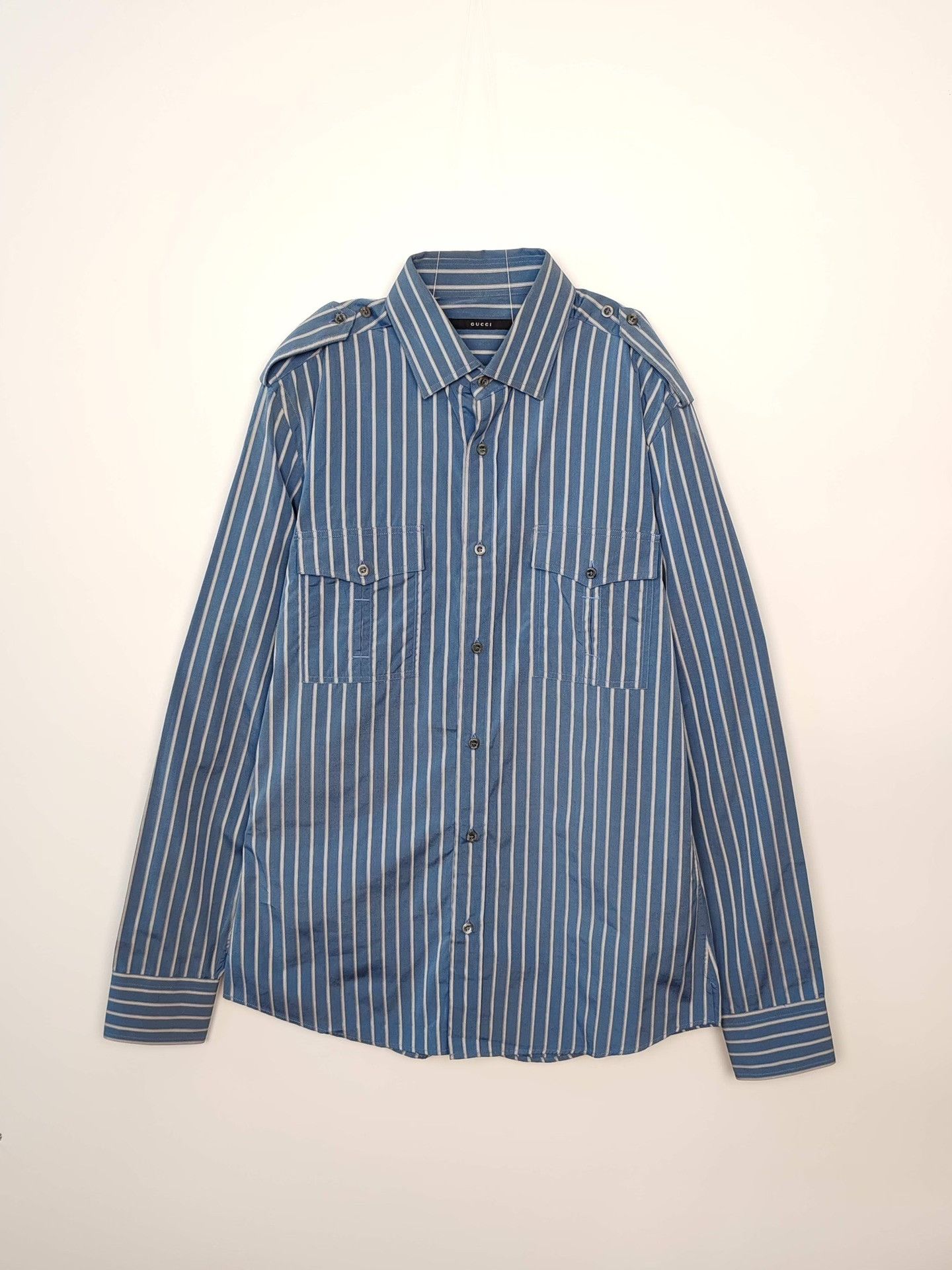 Gucci Gucci Striped Button Up Shirt Size M Size US M / EU 48-50 / 2 - 2 Thumbnail
